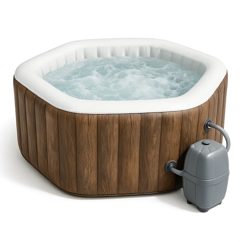 Spas hinchables 180x180x71 cm 4 personas octagonal color madera iMqXTjX353bQ