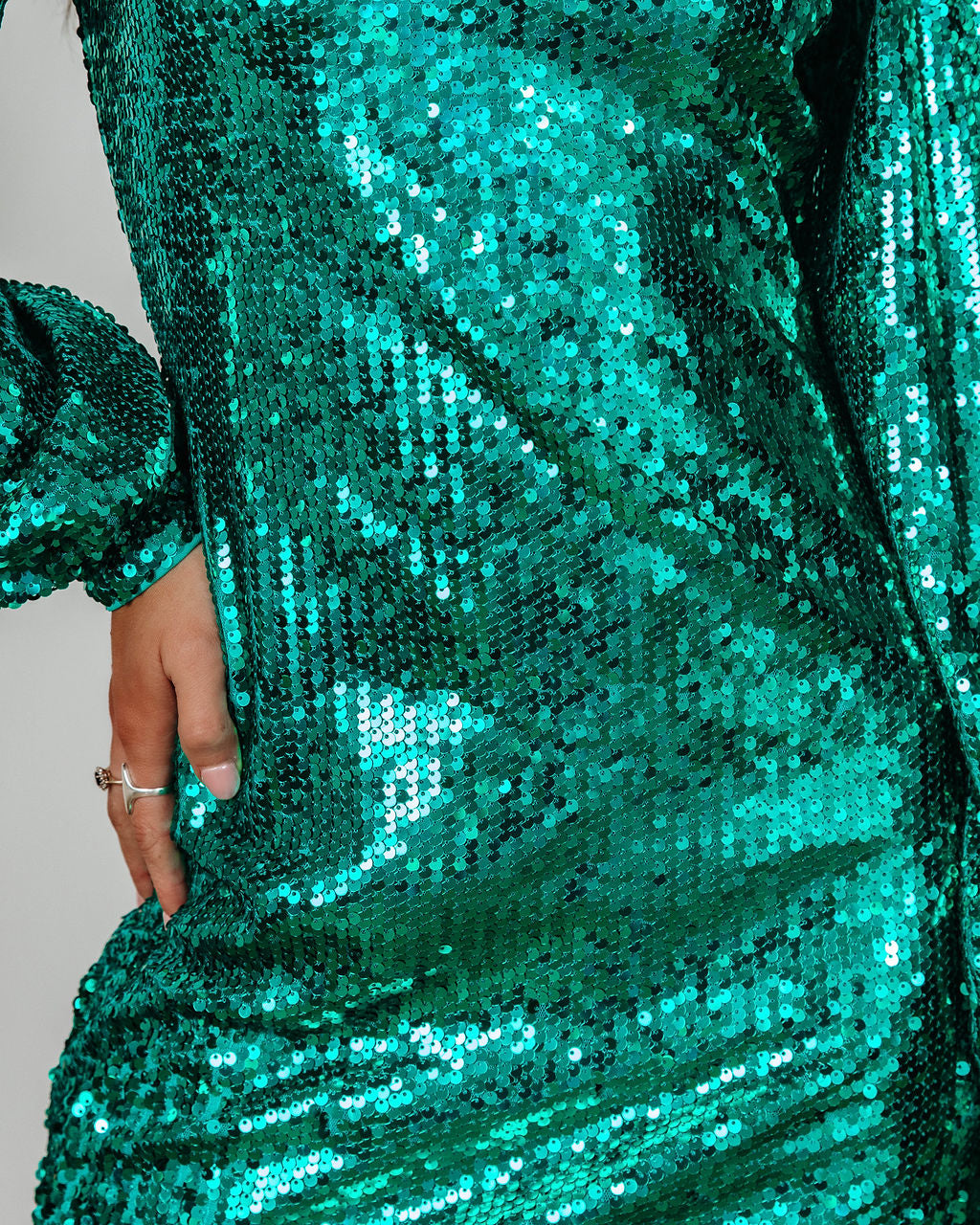 Set The Tone Sequin Mini Dress - Teal - Se7enfashion
