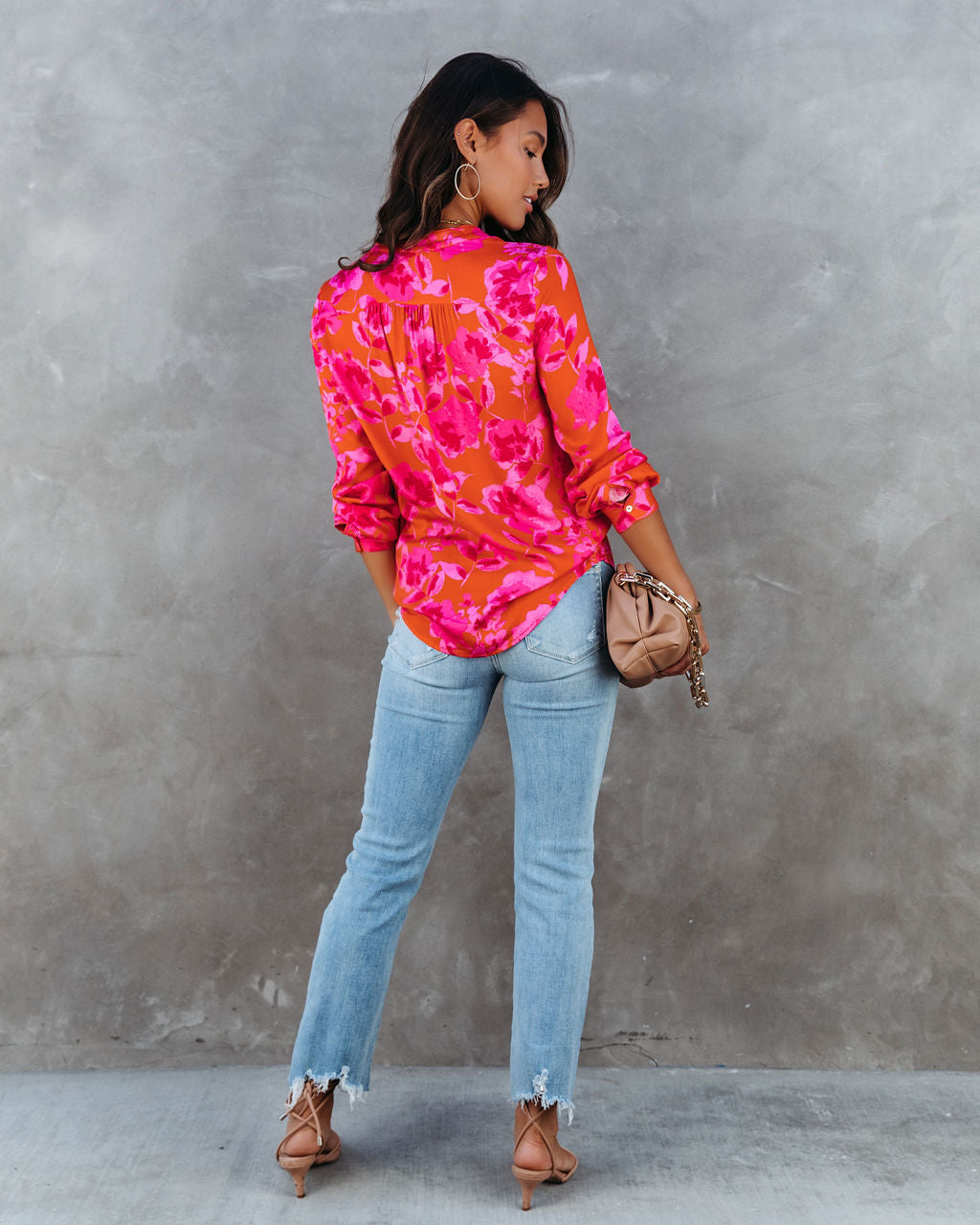 Bibiana Floral Button Down Top - Se7enfashion