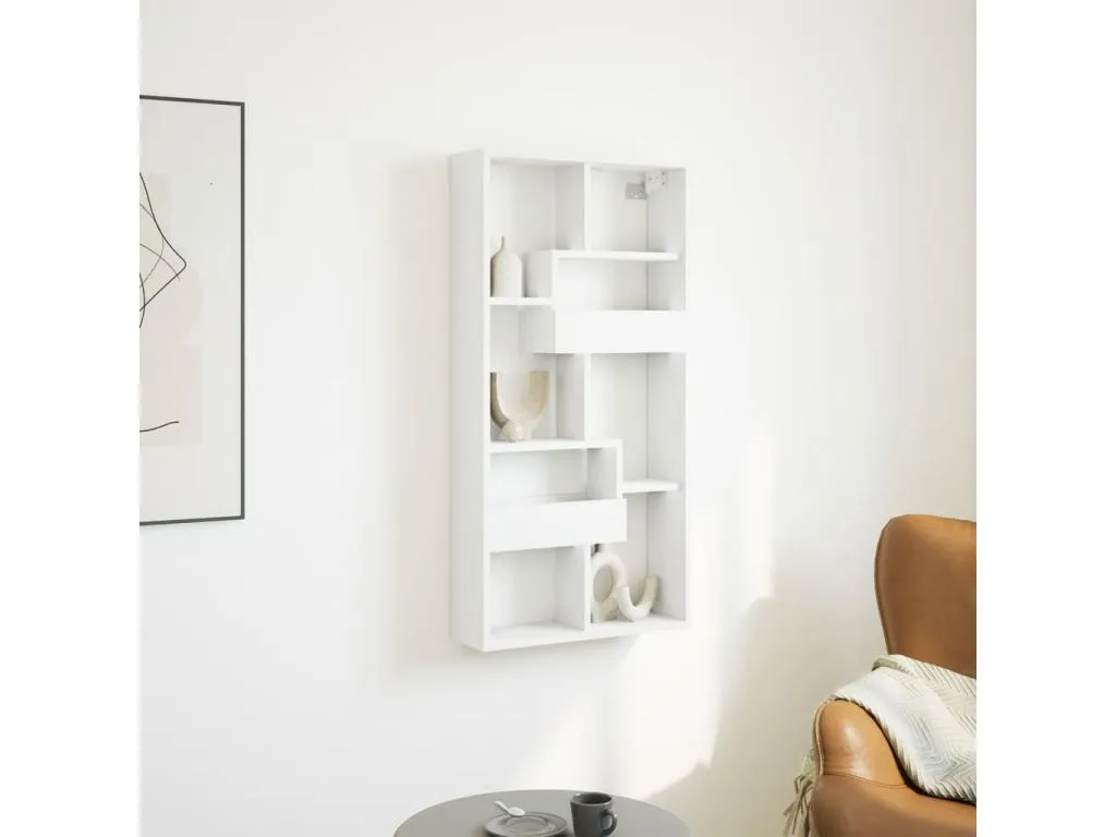 Armario de pared Andreuworldcasa de ingeniería blanco 50x15x100 cm
