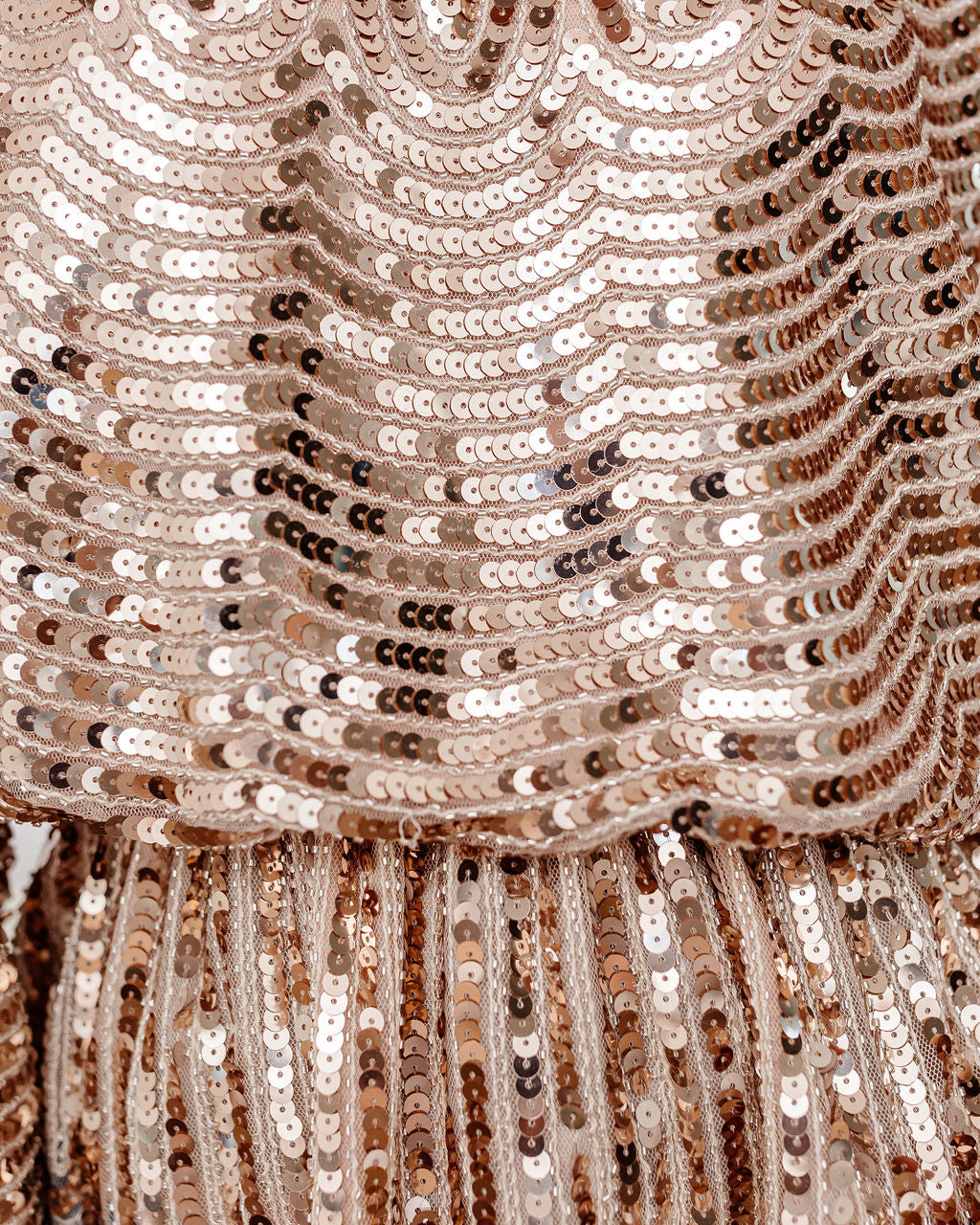 Estrella Sequin Peplum Top - Rose Gold - Se7enfashion