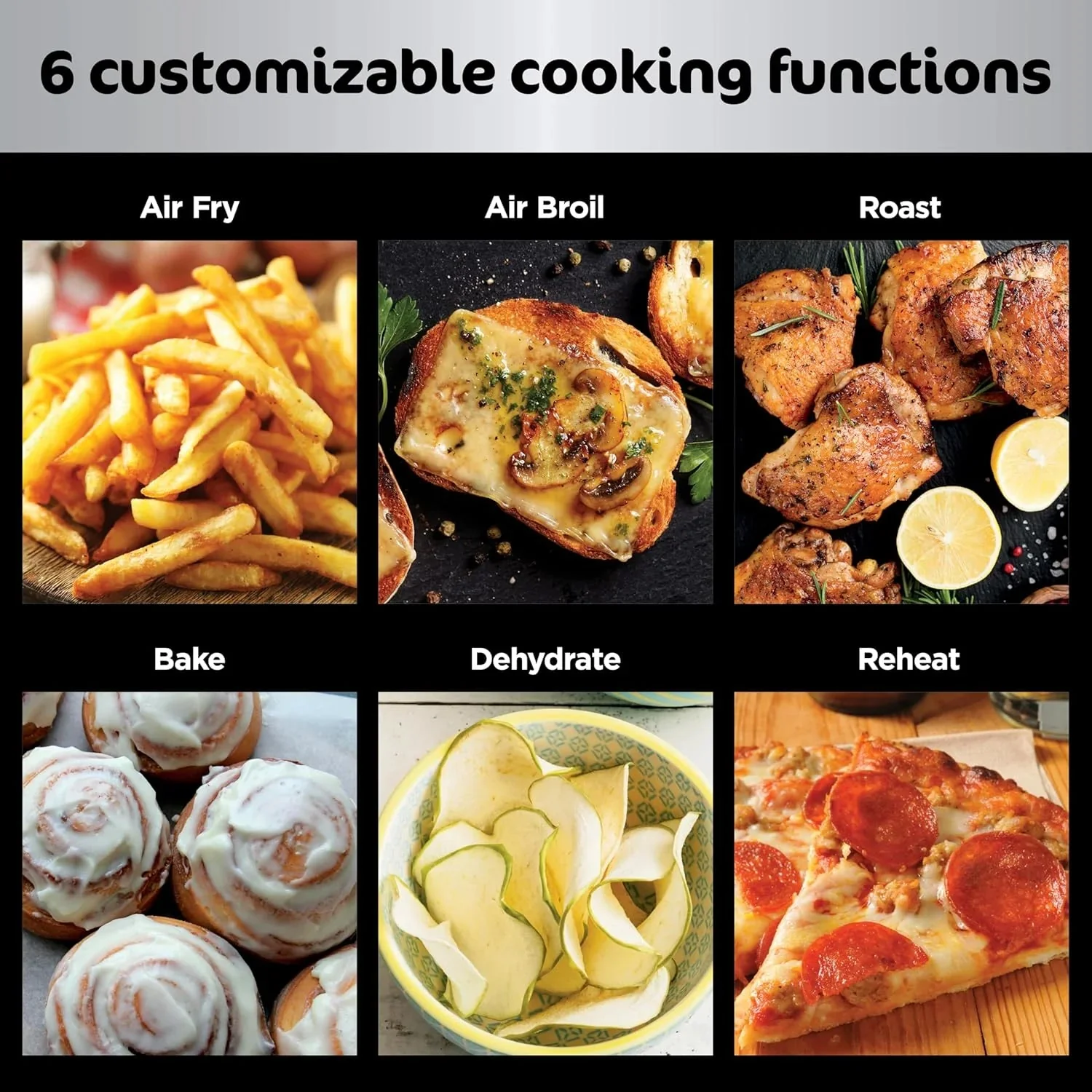 Ninja Foodi 10QT 6-in-1 DualZone Smart XL Air Fryer, 2 Independent 5QT Baskets, Smart Cook Thermometer, Match Cook, Smart Finish, Air Fry, Roast, Bake, Dehydrate, Reheat, Grey, DZ550
