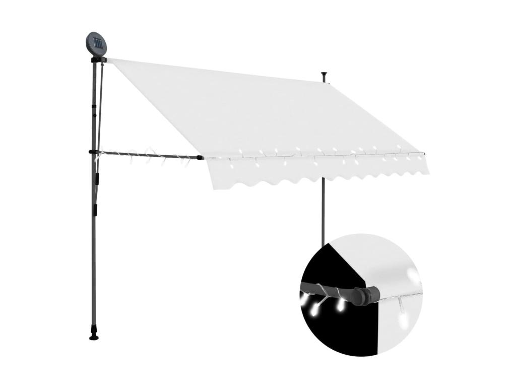 Toldo retráctil con LED 250 Crema