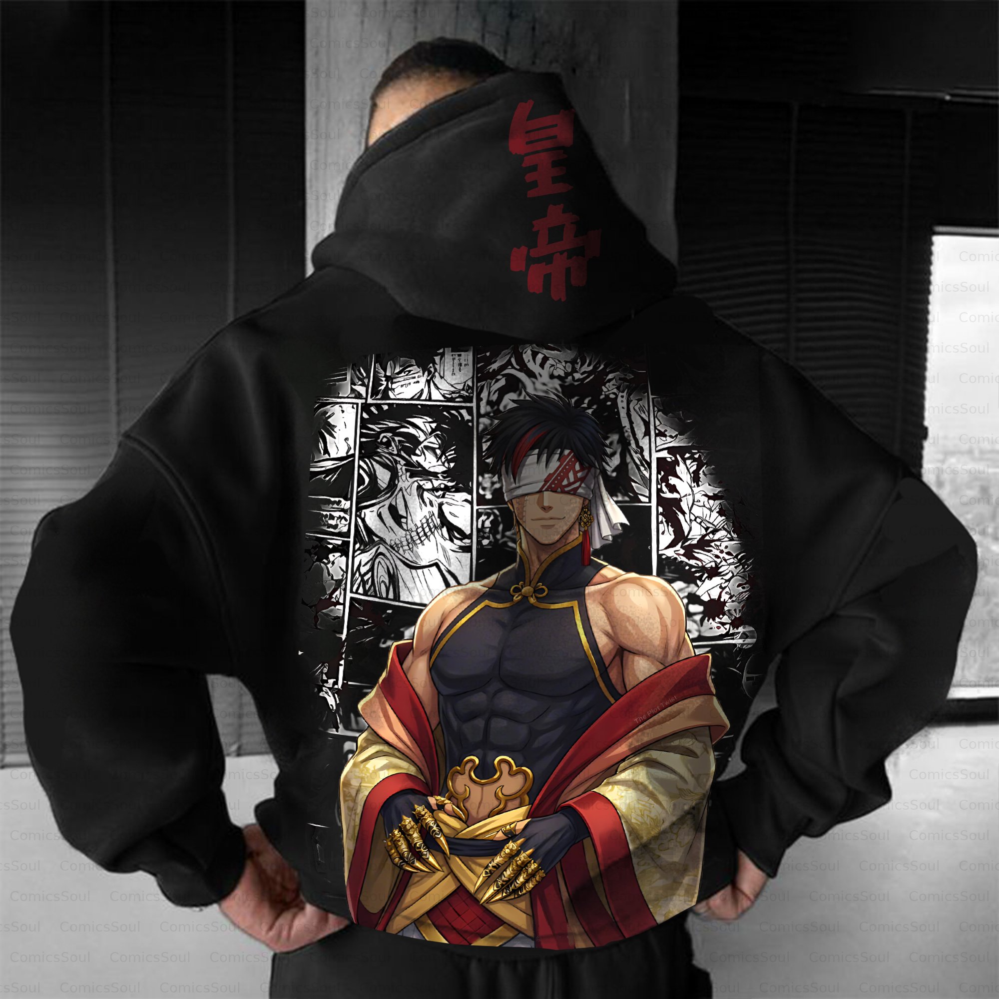 Unisex Anime Inspired Vintage Plush Hoodie