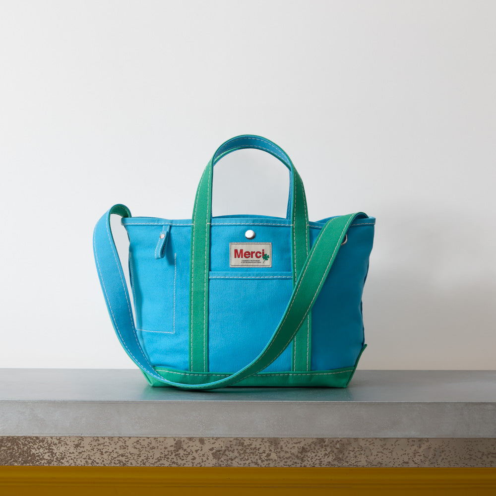 Merci - Cabas Candide - Bleu & Menthe