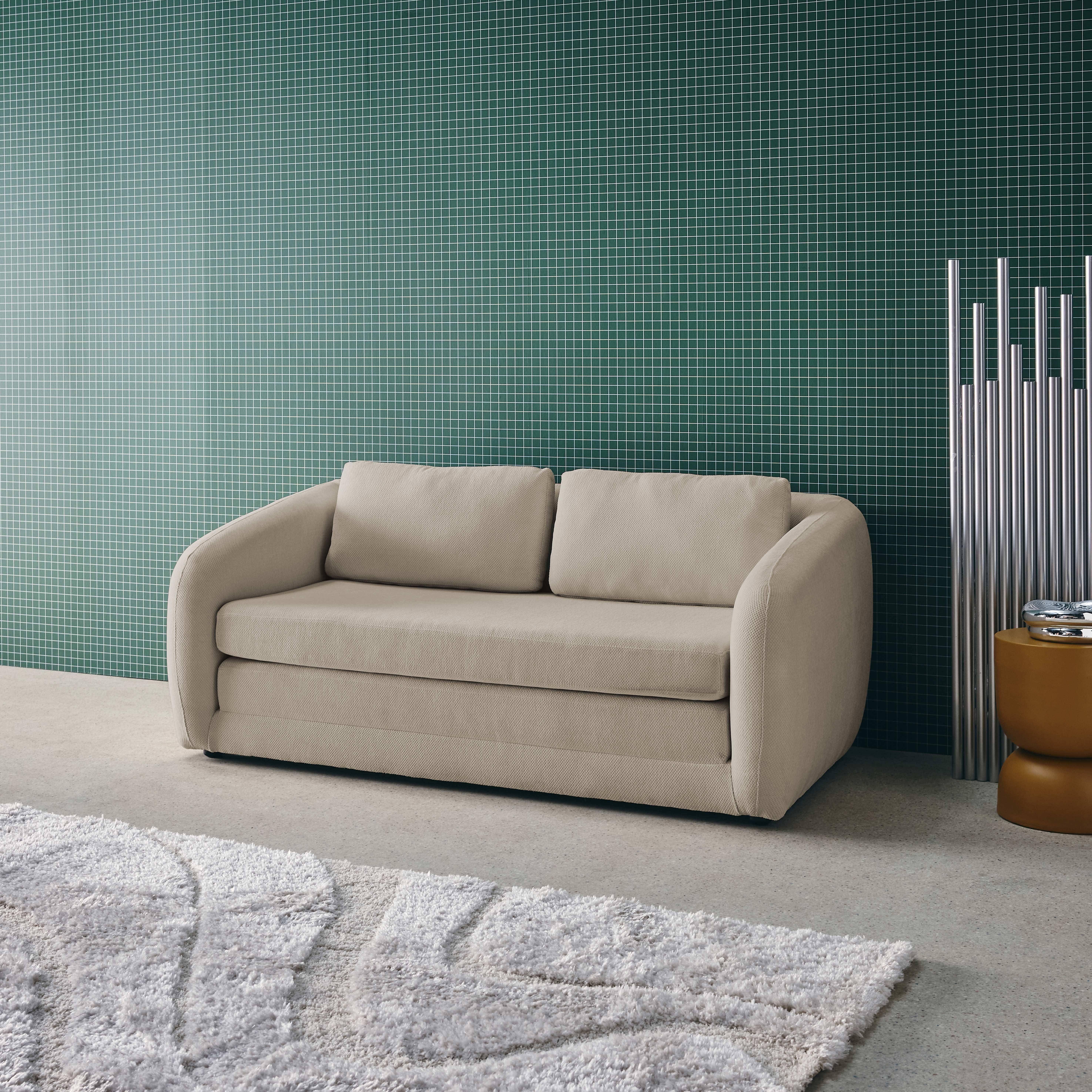 Twist - Sofá cama convertible con tejido chenilla, 2 plazas