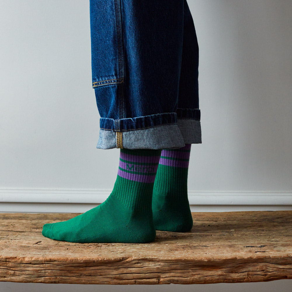 Merci - Chaussettes à rayures - Vert