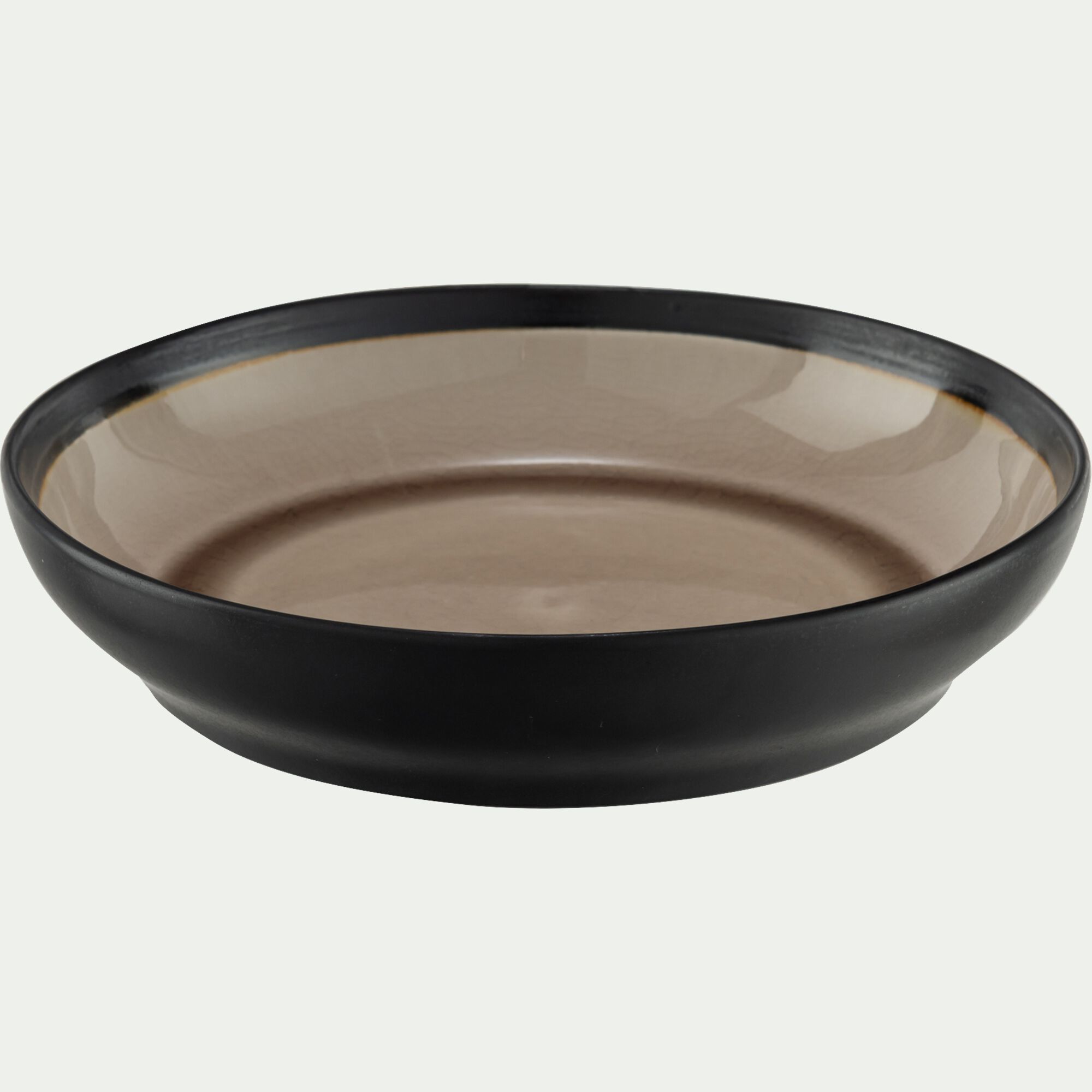 COCO - Assiette creuse en grès D21,6cm - noir