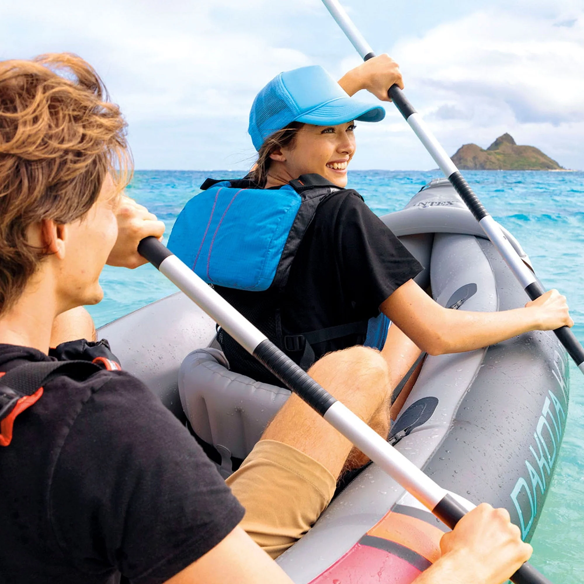 Intex Dakota K2 2 Person Inflatable Kayak & Accessory Kit w/Oars & Pump - Image 2