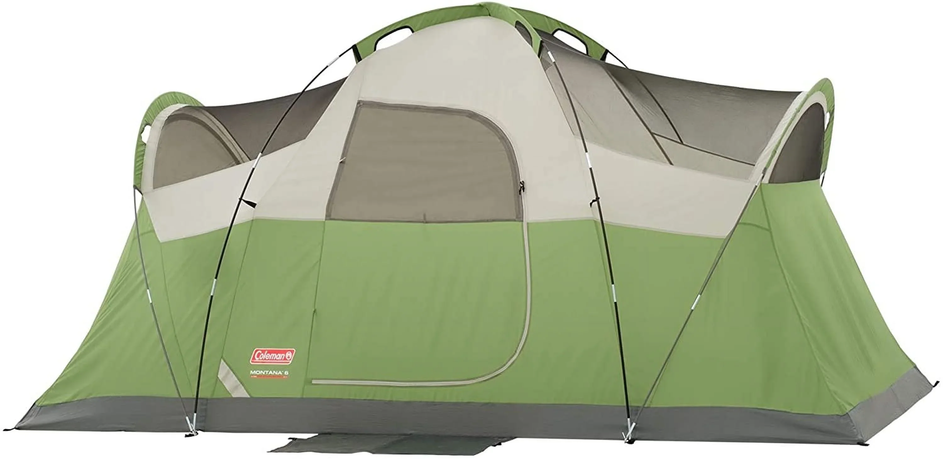 Coleman Montana Camping Tent, 6/8 Person Family Tent with Included Rainfly, Carry Bag, and Spacious Interior, Fits Multiple Queen Airbeds and Sets Up in 15 Minutes