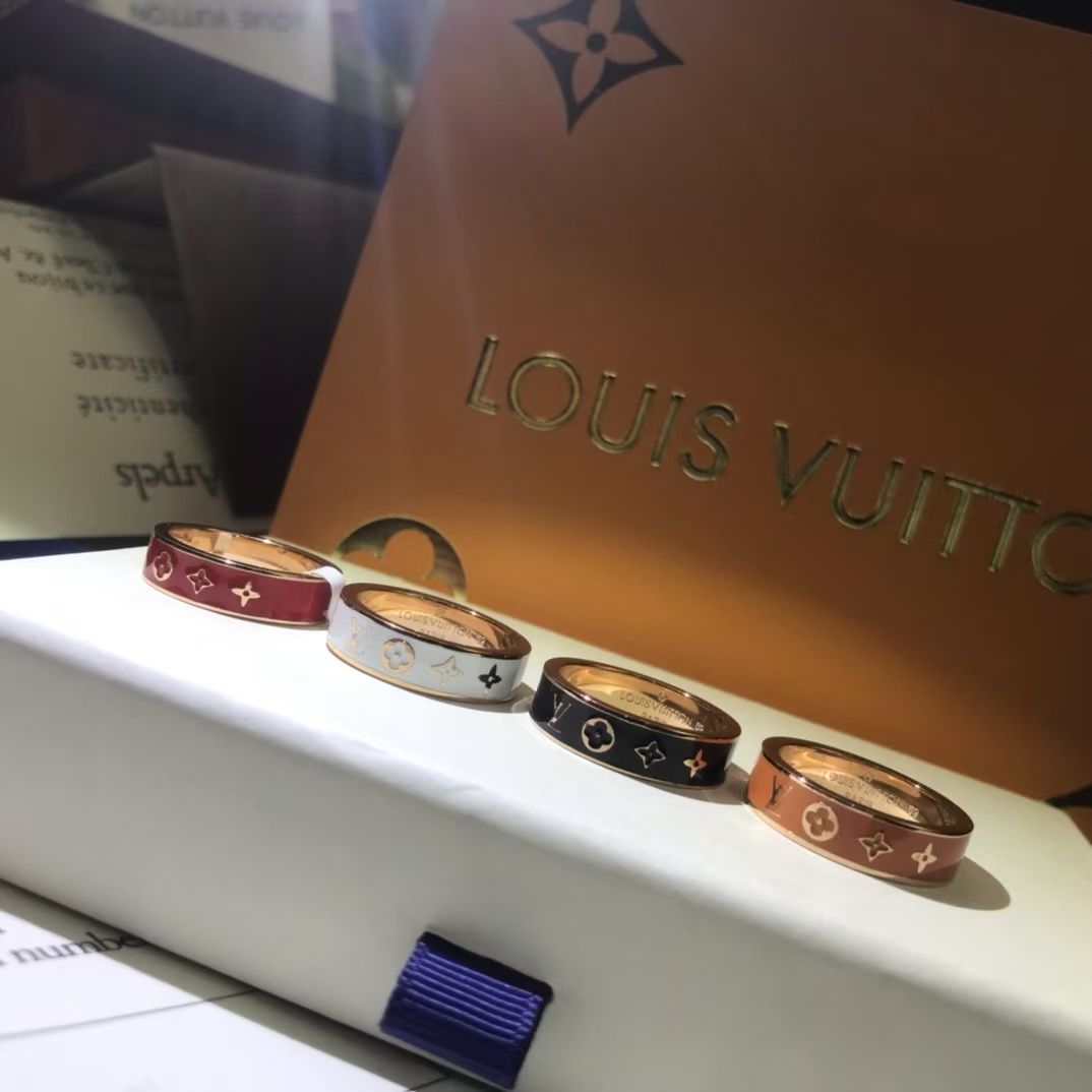 Louis Vuitton Enamel Pattern Ring - Original Replica Club