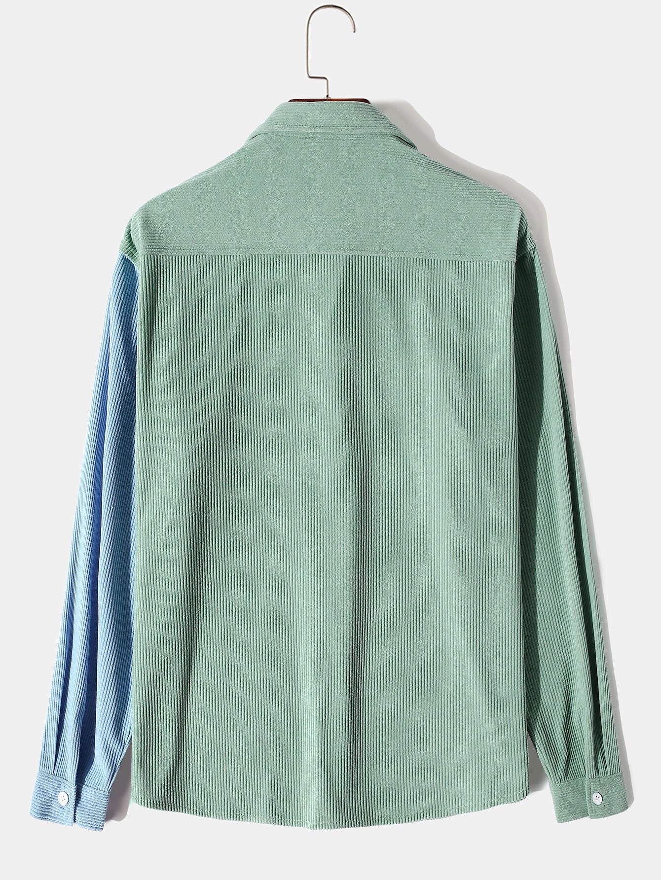 Long Sleeve Two Tone Corduroy Overshirt