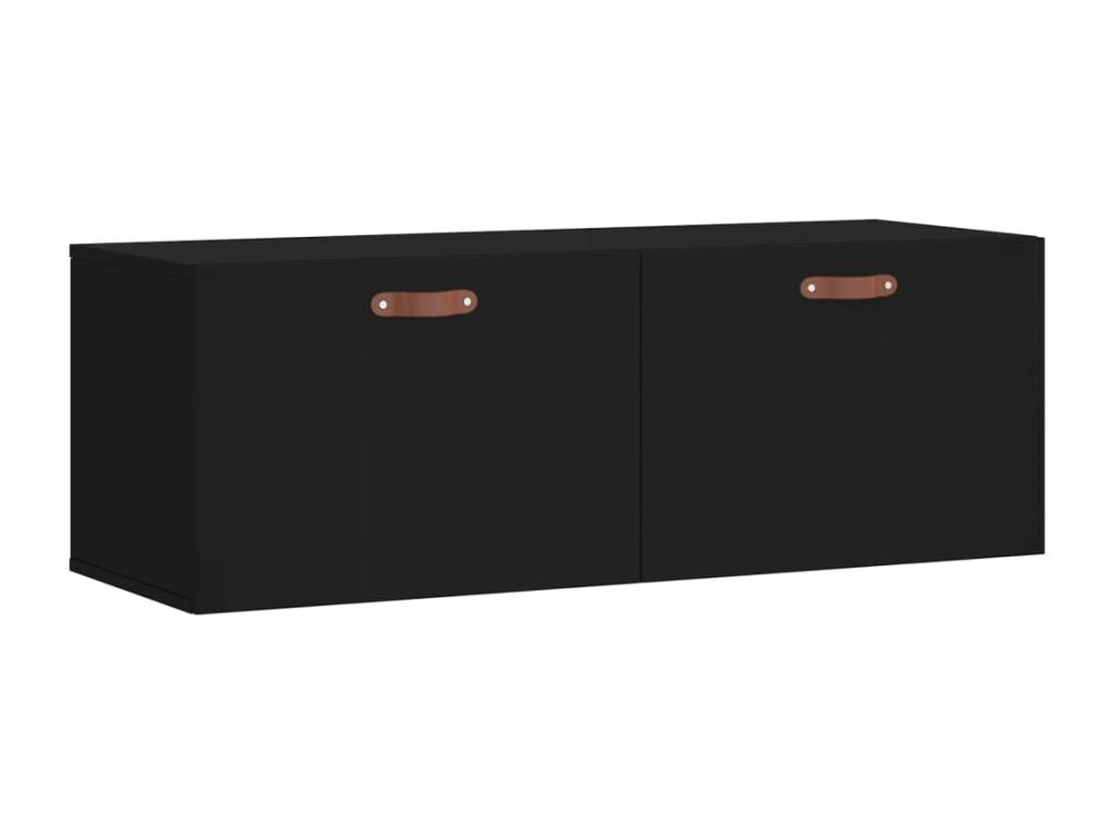 Armario de pared madera de ingeniería negro 100x36 - 5x35 cm