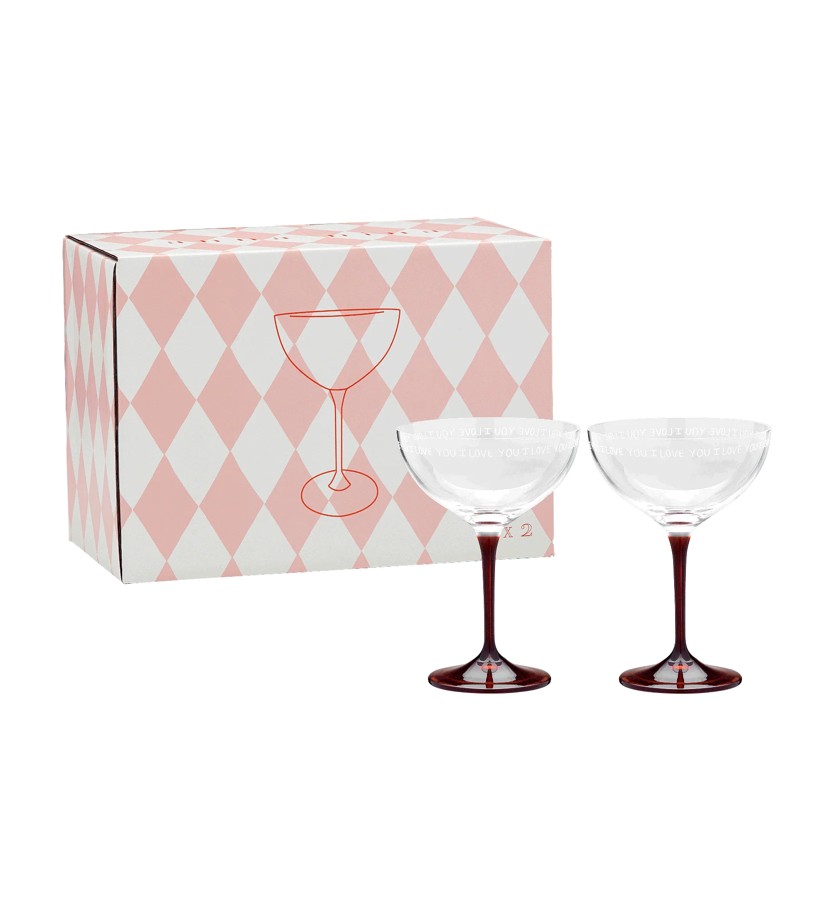 I Love You Champagne Glass Set of 2
