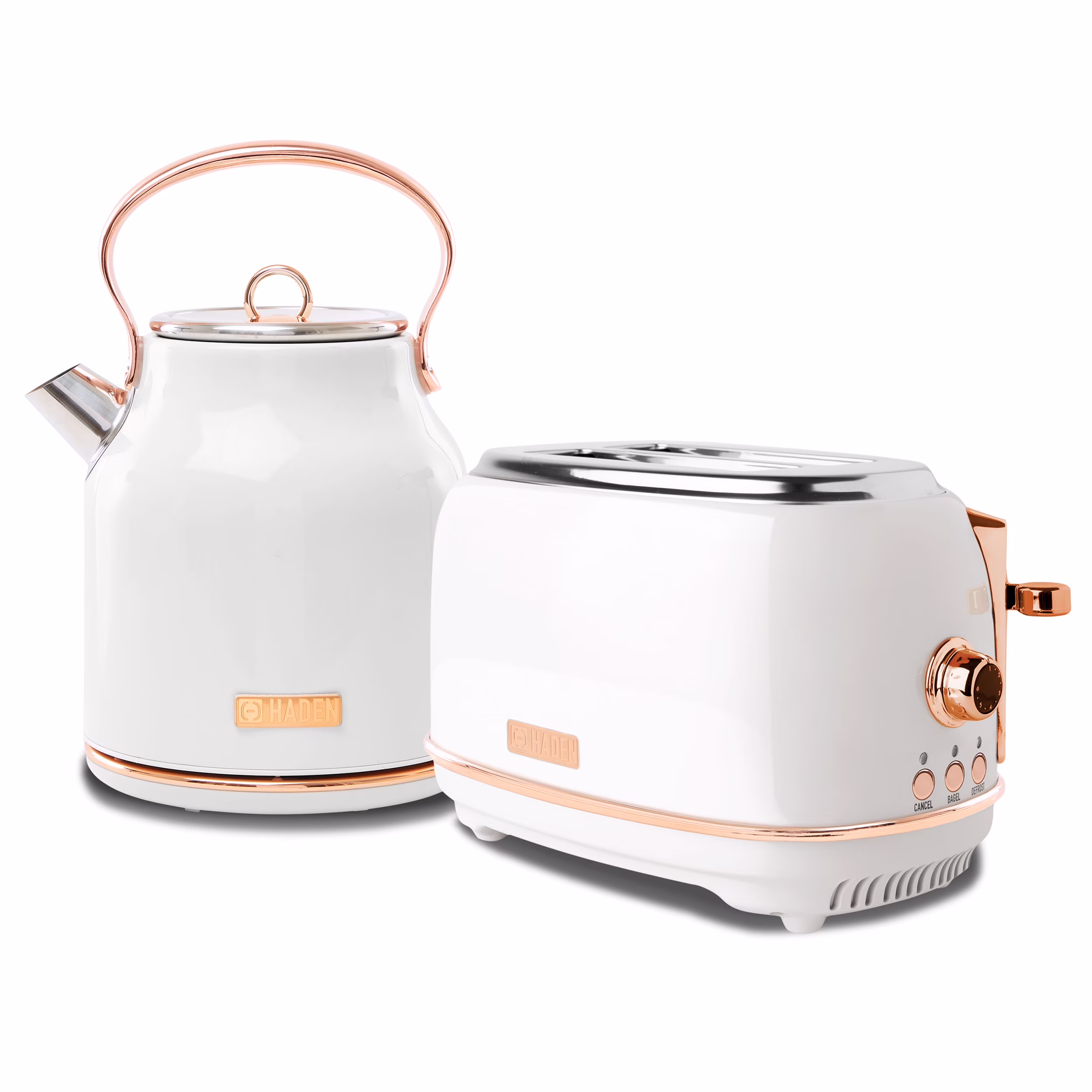 Haden Heritage 1.7 Liter Electric Kettle with 2 Slice Bread Toaster, White - Image 9