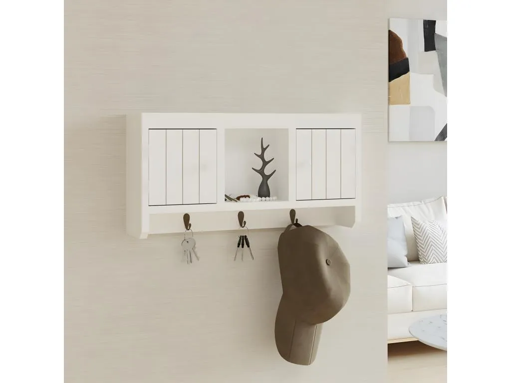 Vivircalido Armario para llaves blanco contrachapada y acero 40x8.5x20 cm cnbj27144