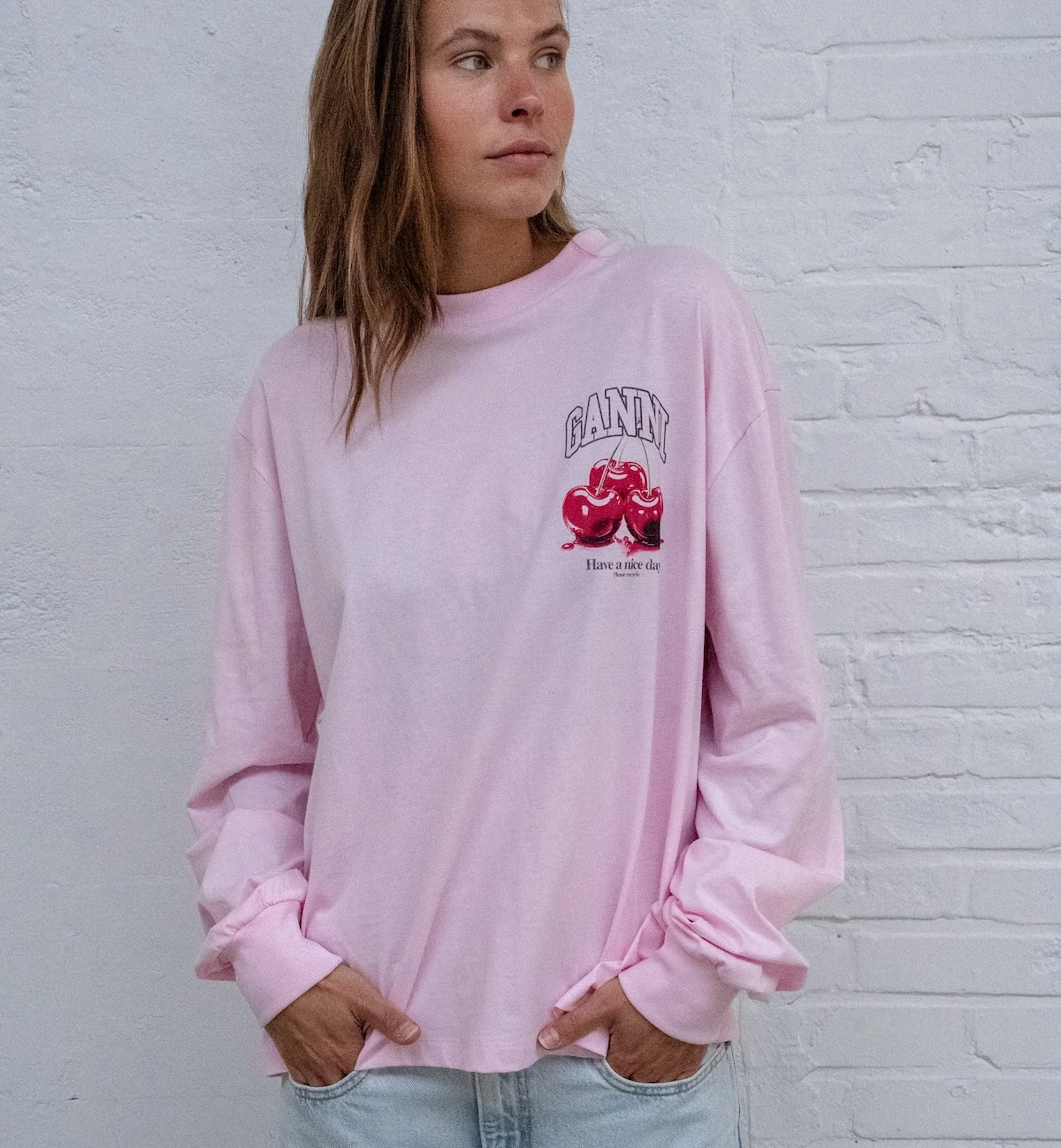 GANNI Long Sleeve Fruit T-shirt