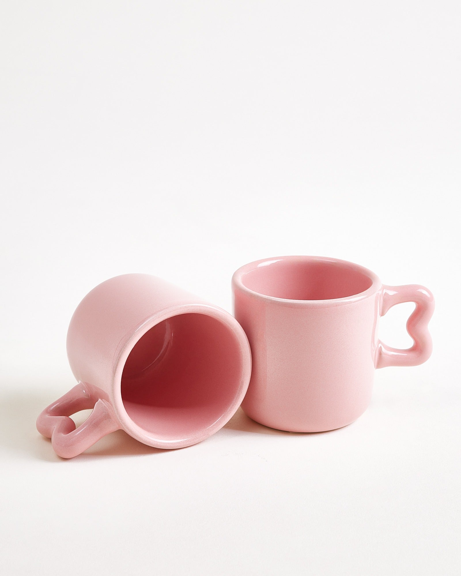 Seia Espressotasse & Espressountertasse Herz rosa