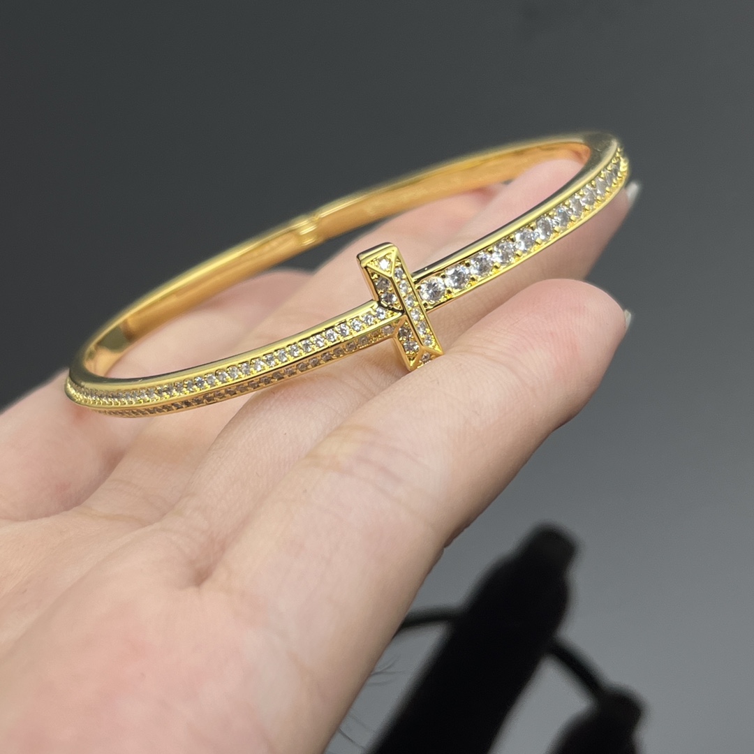 Tiffany Diamond Paved Bangle Bracelet - Original Replica Club