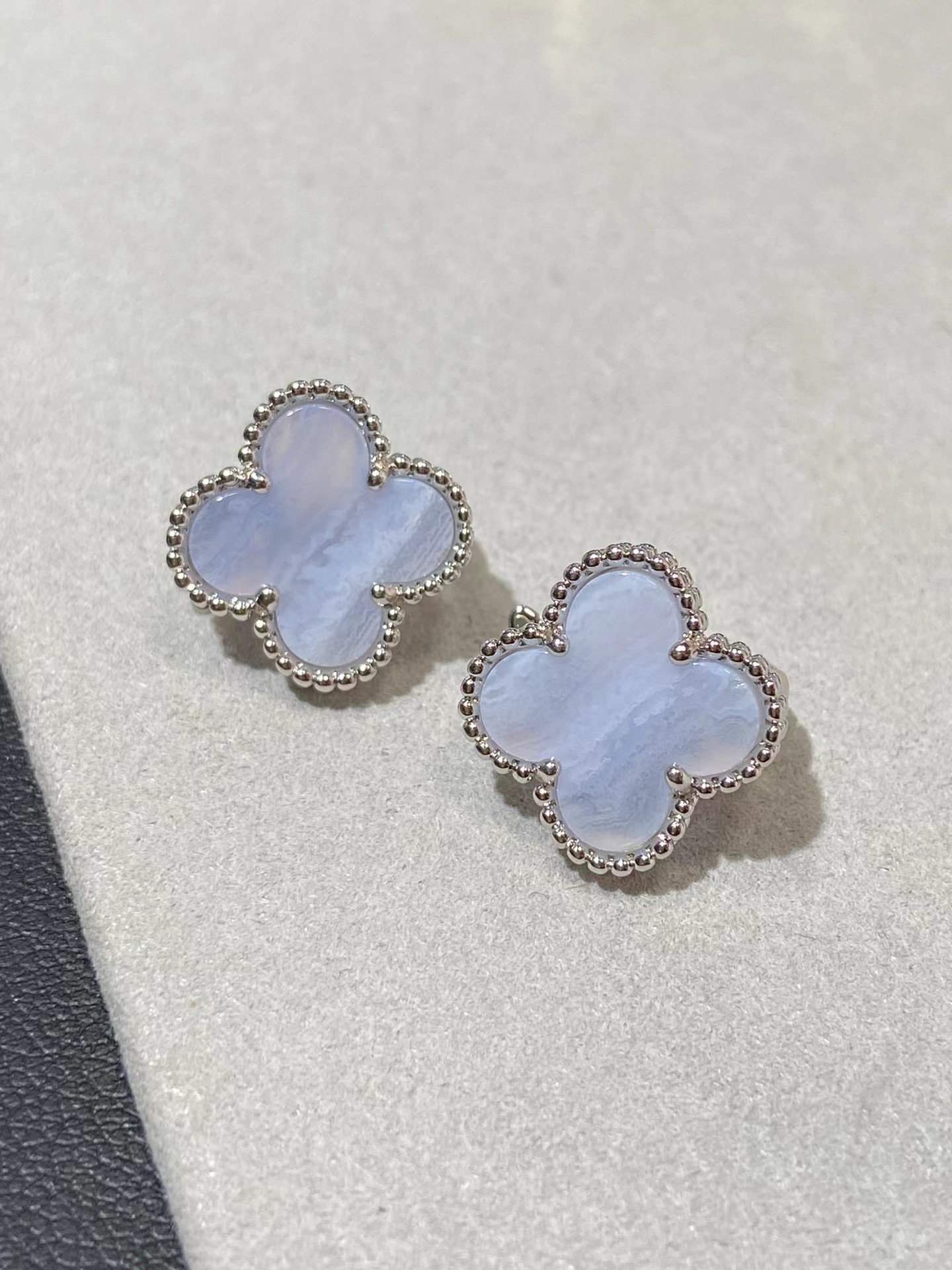 VCA Fog Purple Clover Earrings - Original Replica Club