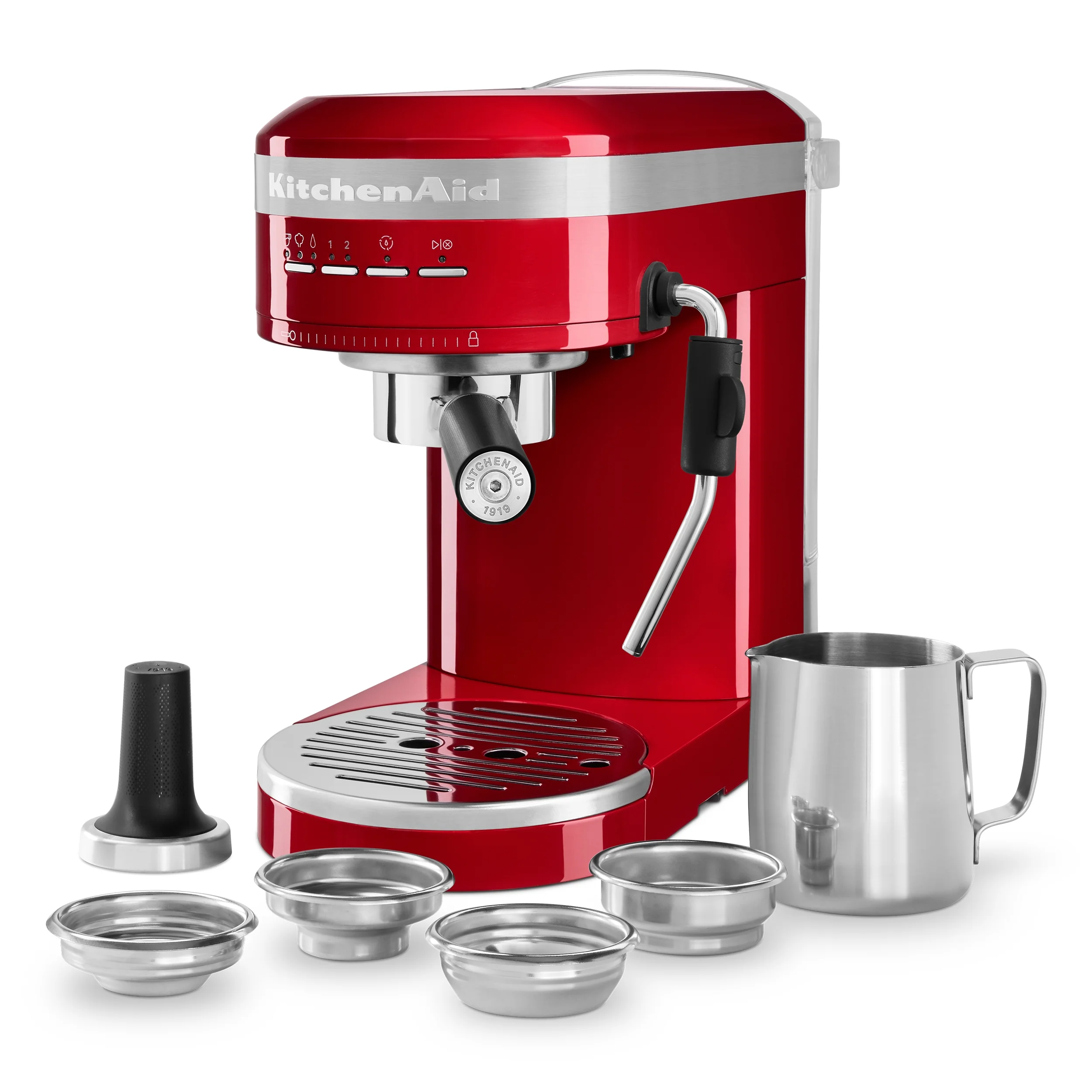 KitchenAid Metal Semi-Automatic Espresso Machine, Empire Red, KES6503 - Image 10