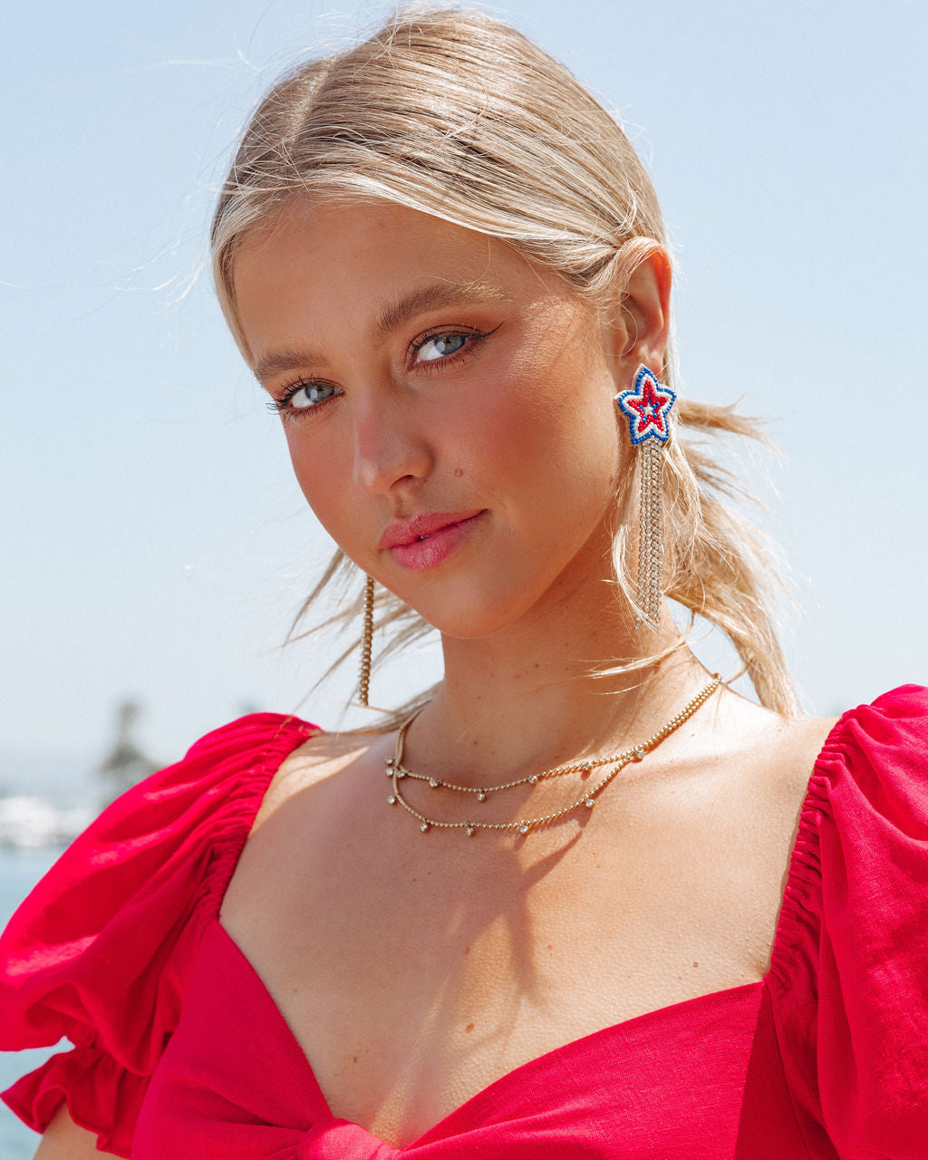 Bursting Star Beaded Fringe Earrings - FINAL SALE - Se7enfashion