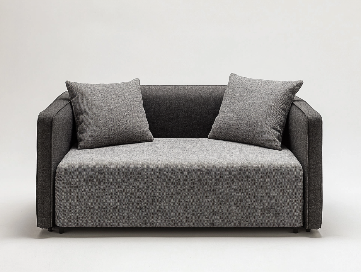 Sofá de tela gris moderno simple para sala de estar