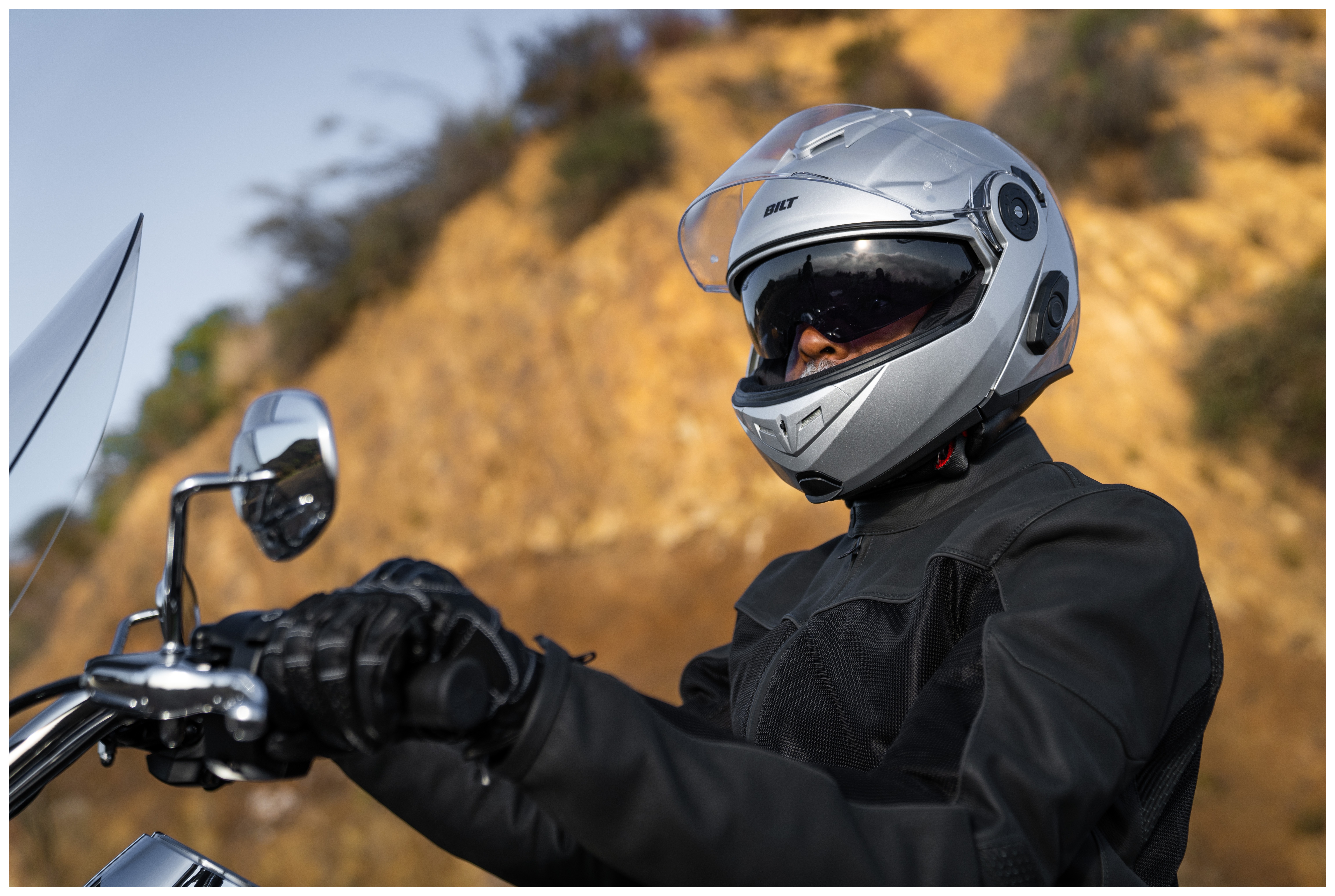 SportsBikeShop BILT Techno 3.0 Modular Sena Bluetooth Helmet (XL)