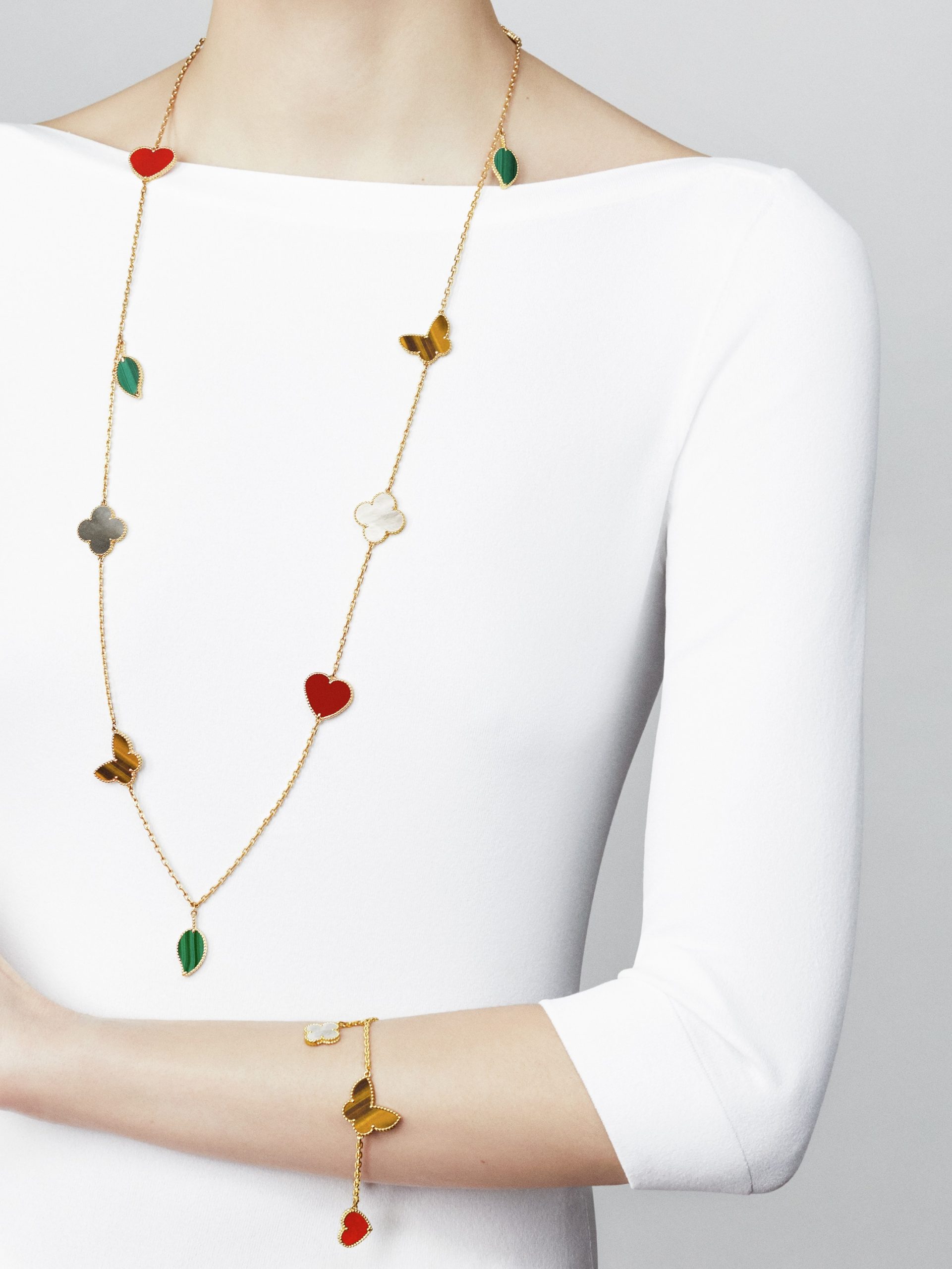 Replicate Lucky Alhambra long necklace, 12 motifs(1:1 replica) - Original Replica Club