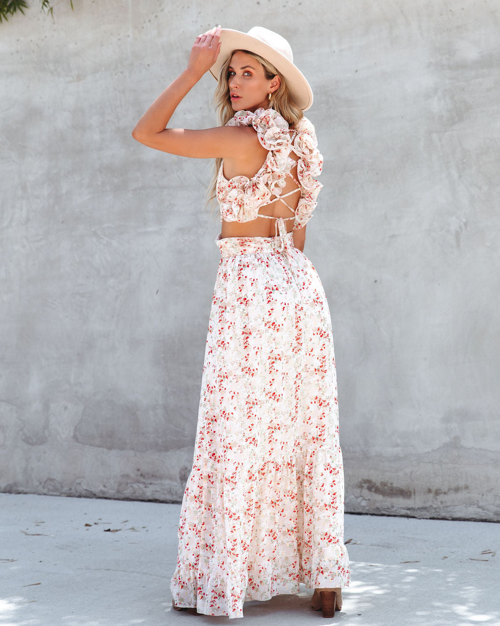 Hopelessly Devoted Floral Chiffon Maxi Dress - SALE - Se7enfashion
