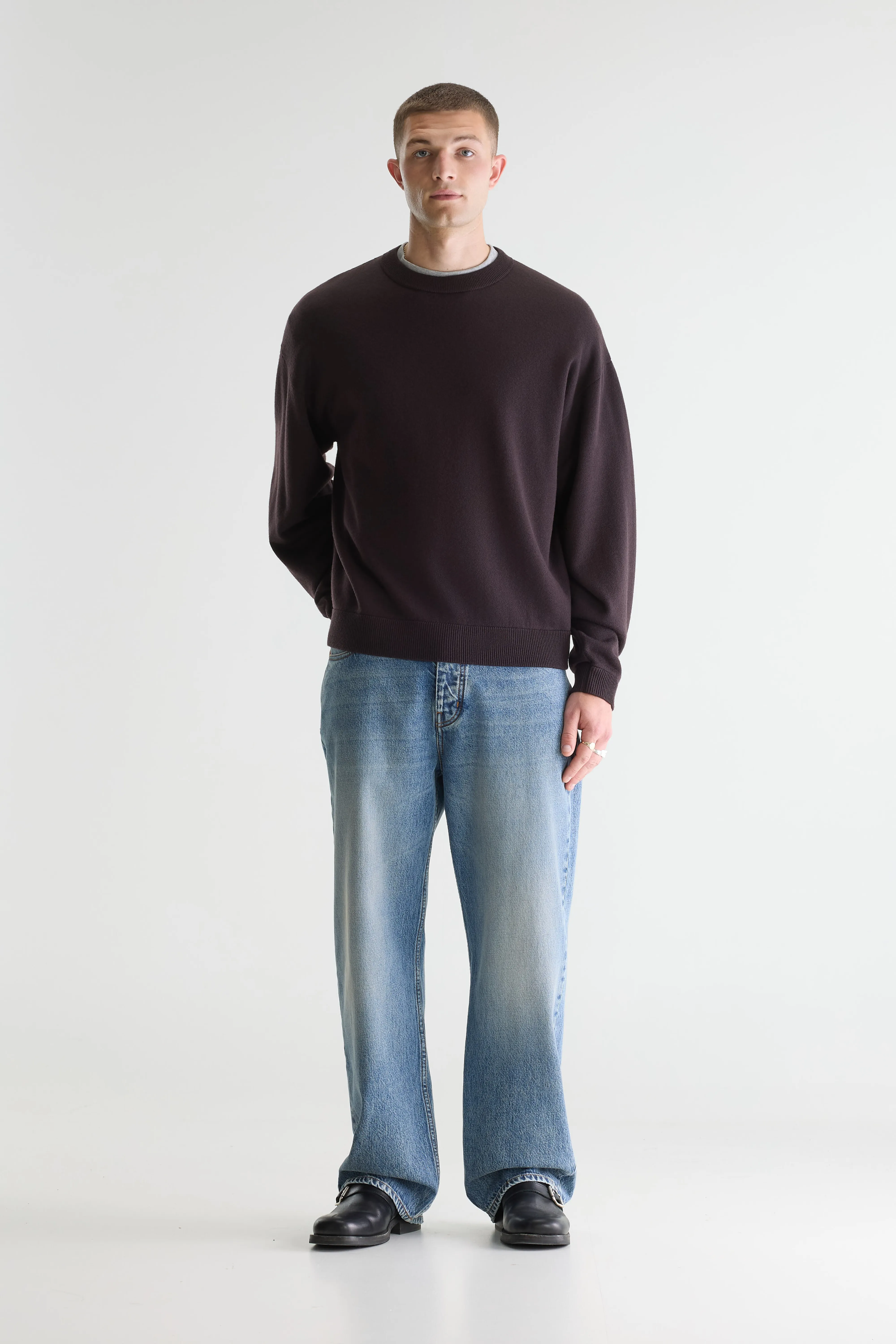 Bellerose Siamo crewneck sweater (261 / M / DARK ROAST)