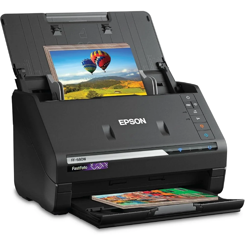 Epson FastFoto Wireless Photo And Document Scanner, Black - FF-680W