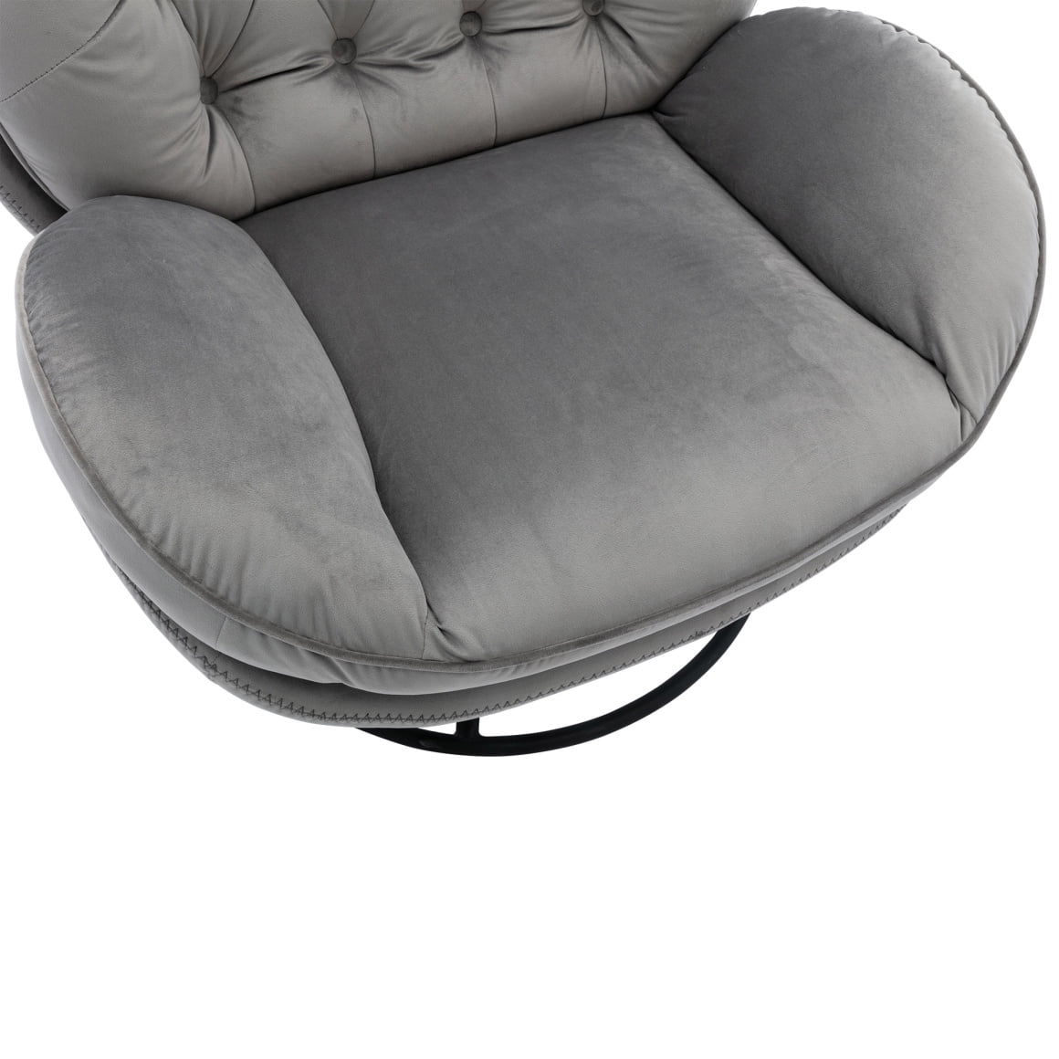 Velvet Swivel Accent Chair with Ottoman Set, Modern Tufted Armchair with Footrest for Living Room Reading TV Chairs for Adults, Comfy Chaise Lounge Chairs with 360 Degree Swiveling for Bedroom, Pink - Image 37