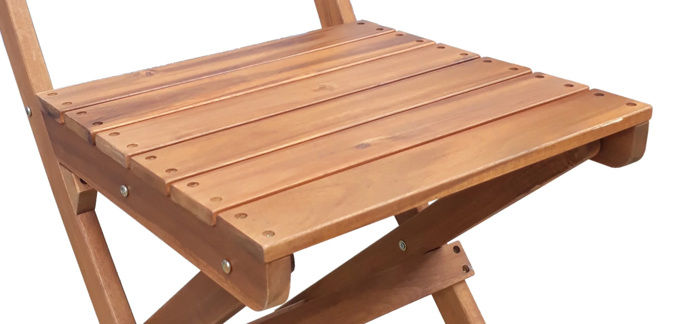 Mainstays Outdoor Patio 3-Piece Wood Bistro Set, Natural Color - Image 4