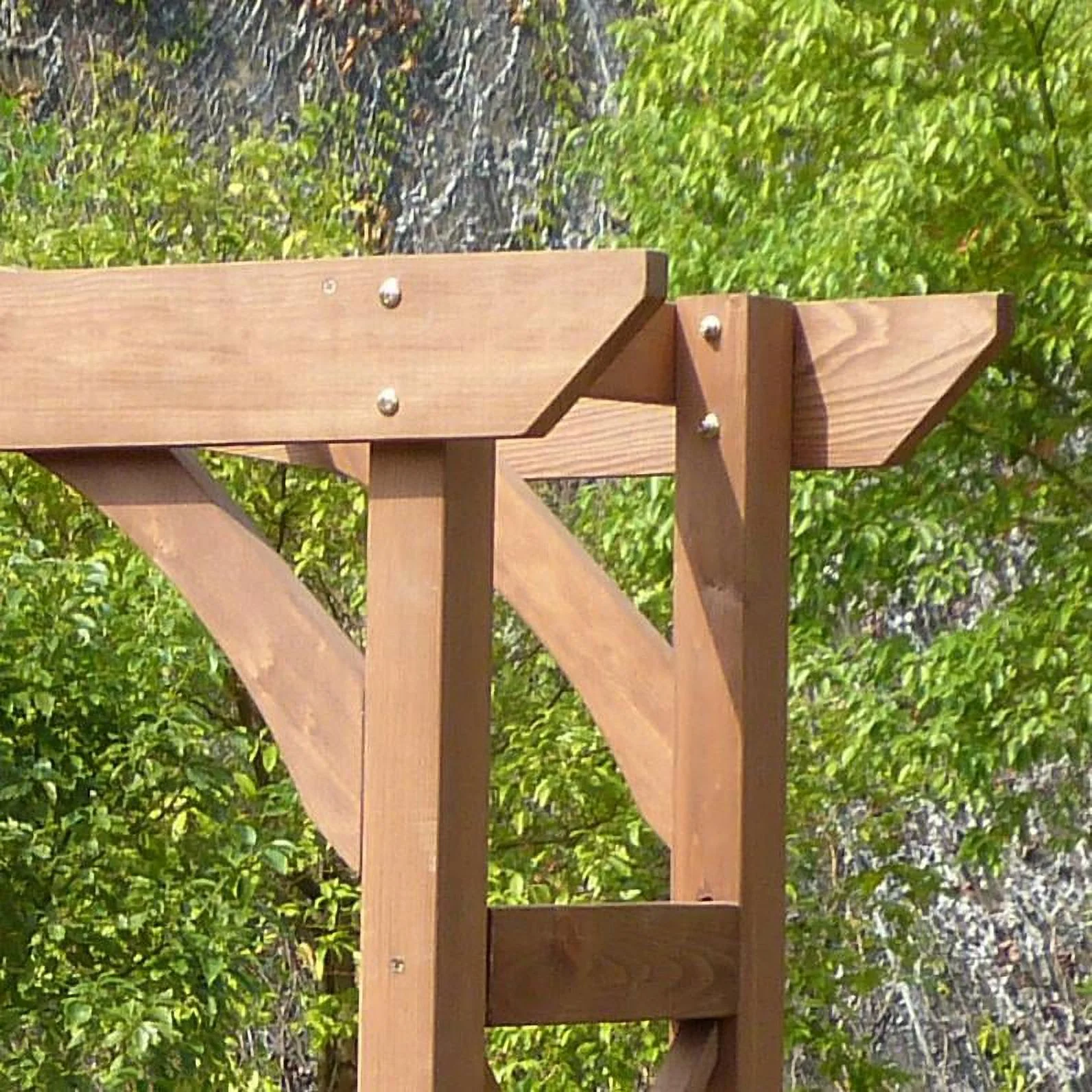 Northbeam Venice 79.5" Wood Arbor - Brown - Image 2