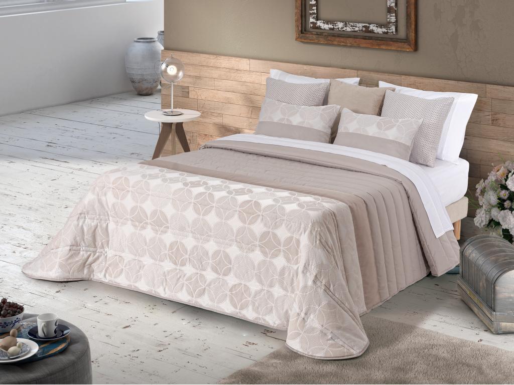 Edredón de invierno hecho con jacquards combinados Lino 235x270cm