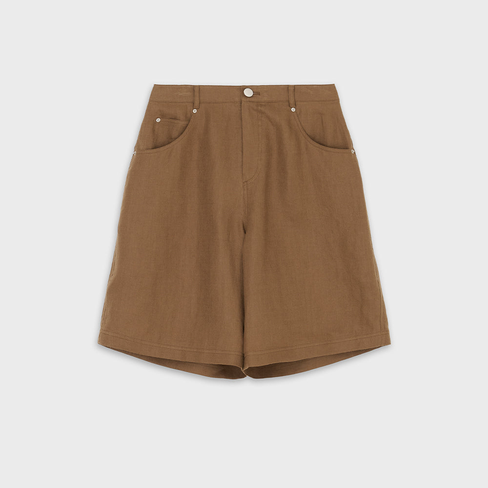 The Loom - Bermuda Linen Denim - Marron