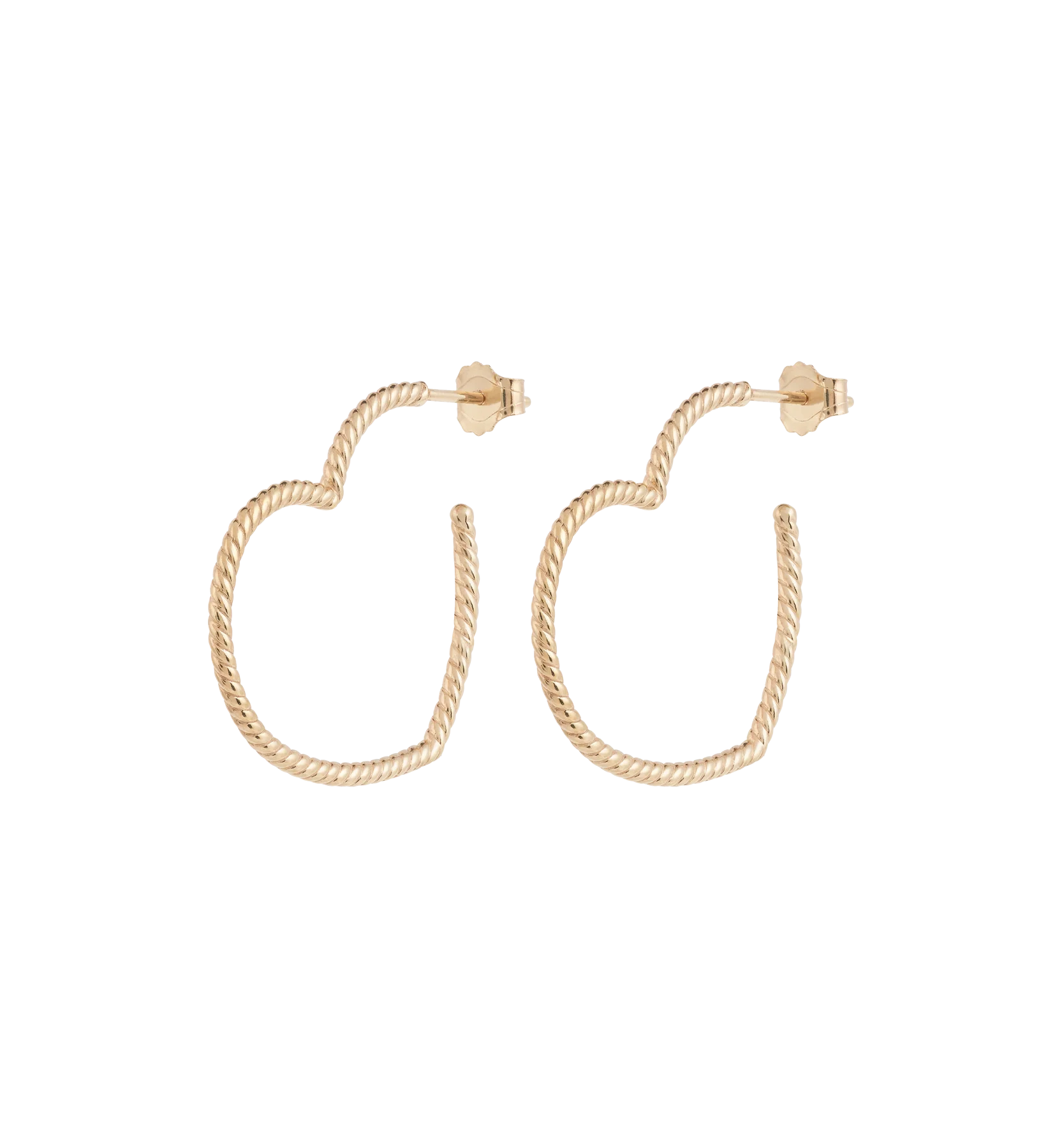 Lace & Love Hoop Earrings 9K