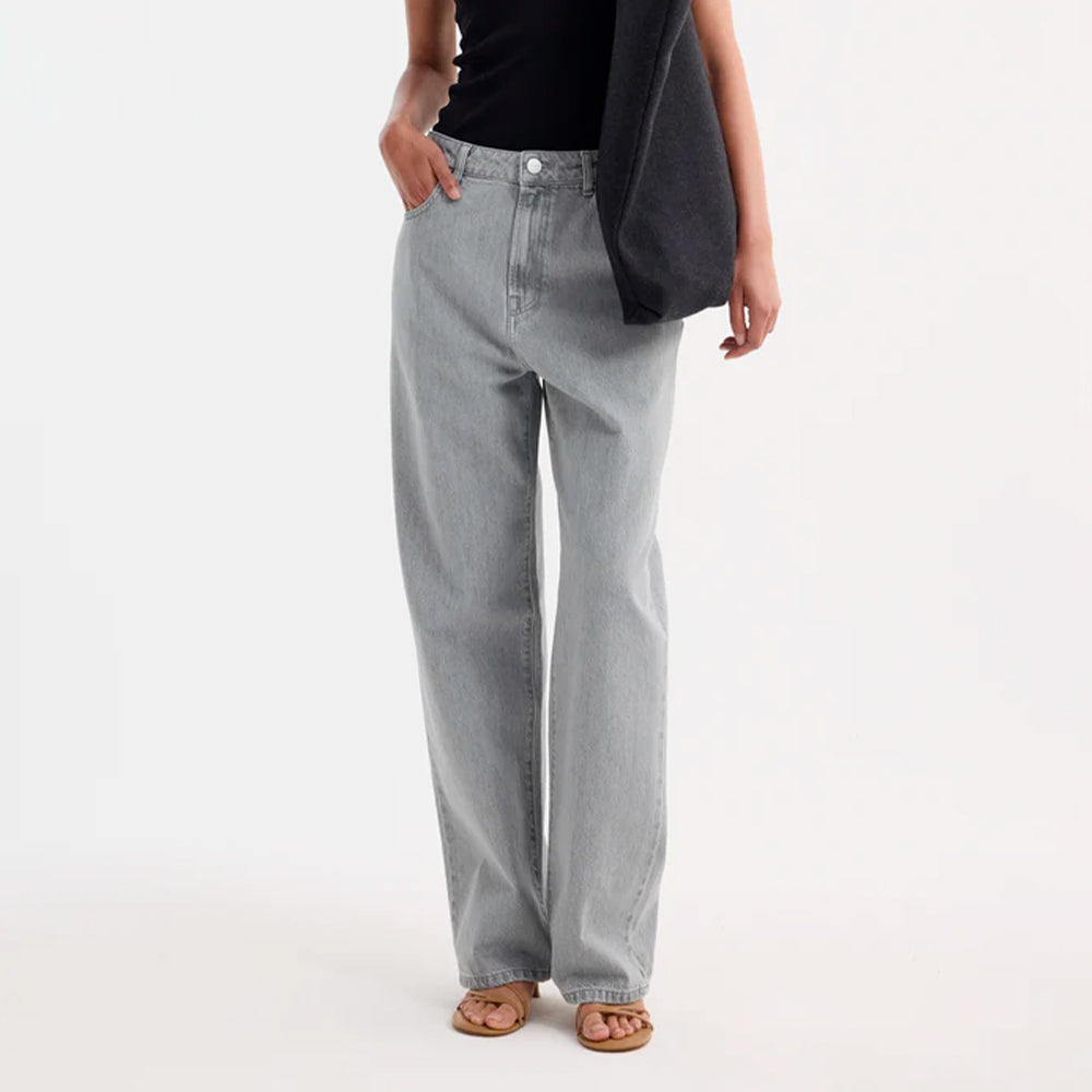 Rohe - Jeans Baggy Fit Denim - Gris délavé