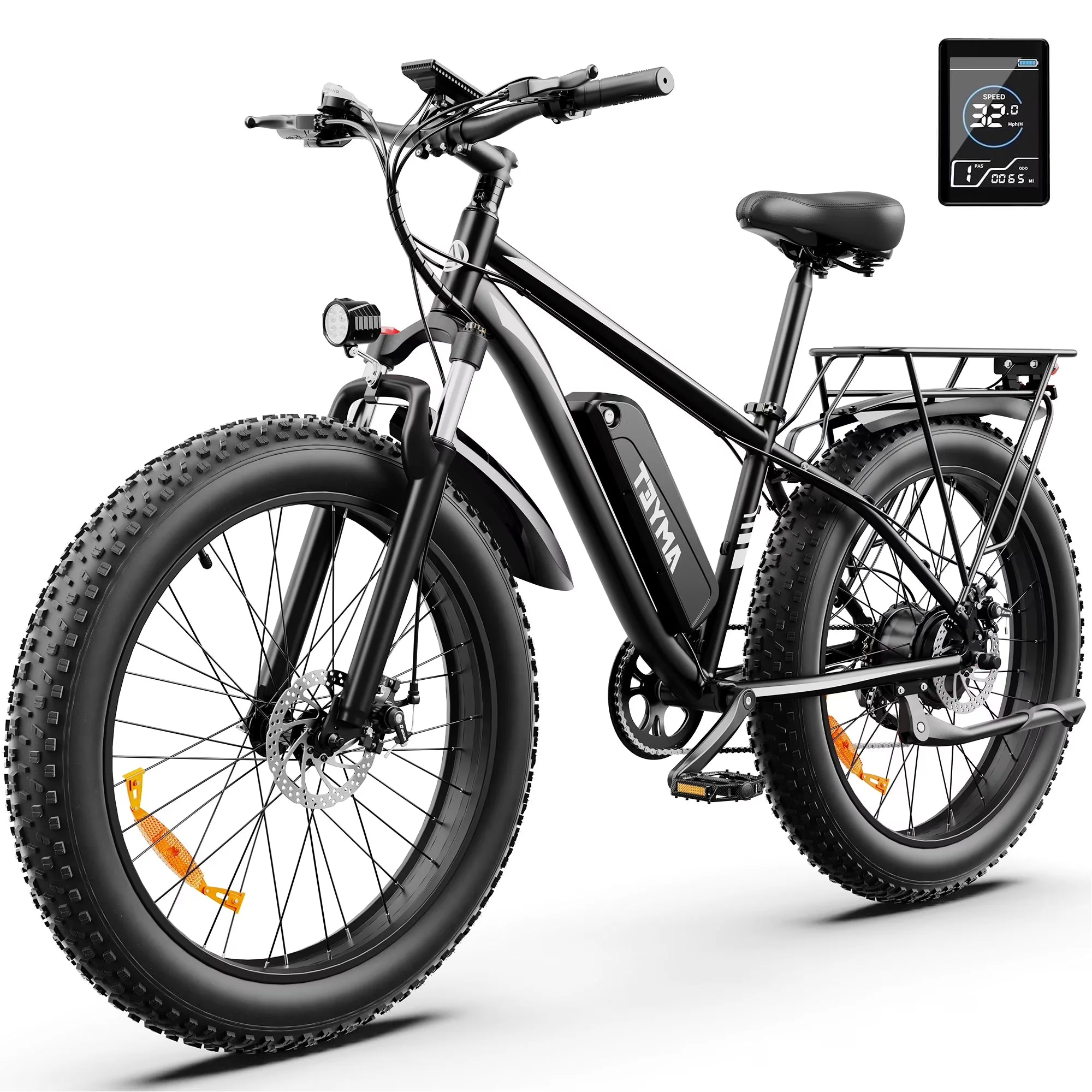 AMYET 26 x 4 Fat Tire Electric Mountain Bike, 48V 15Ah, 7-Speed - EB26 - Image 5 AMYET 26 x 4 Fat Tire Electric Mountain Bike, 48V 15Ah, 7-Speed - EB26 - Image 5