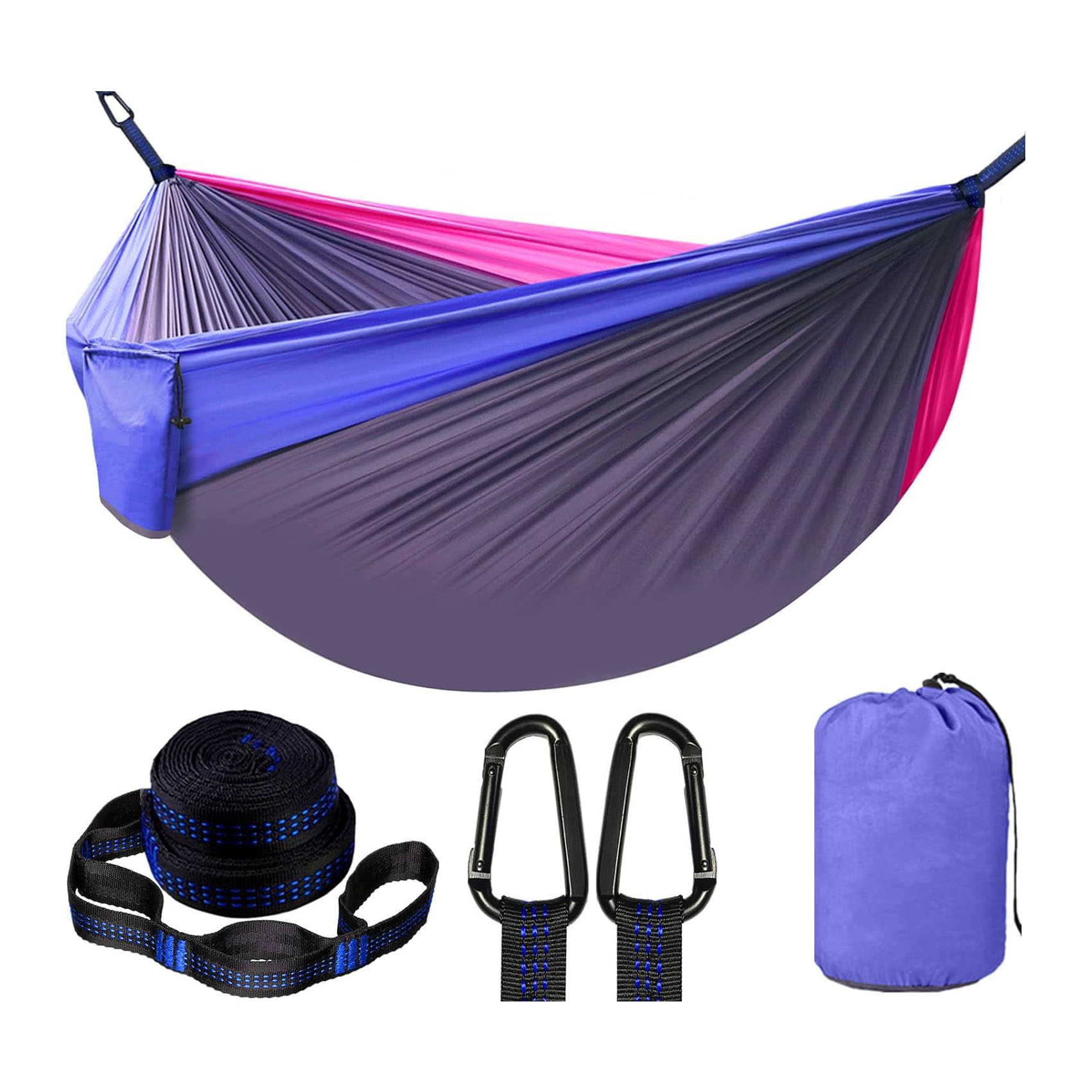 1-2 Person 210D Nylon Portable Hammock for Camping Hiking & Outdoor
