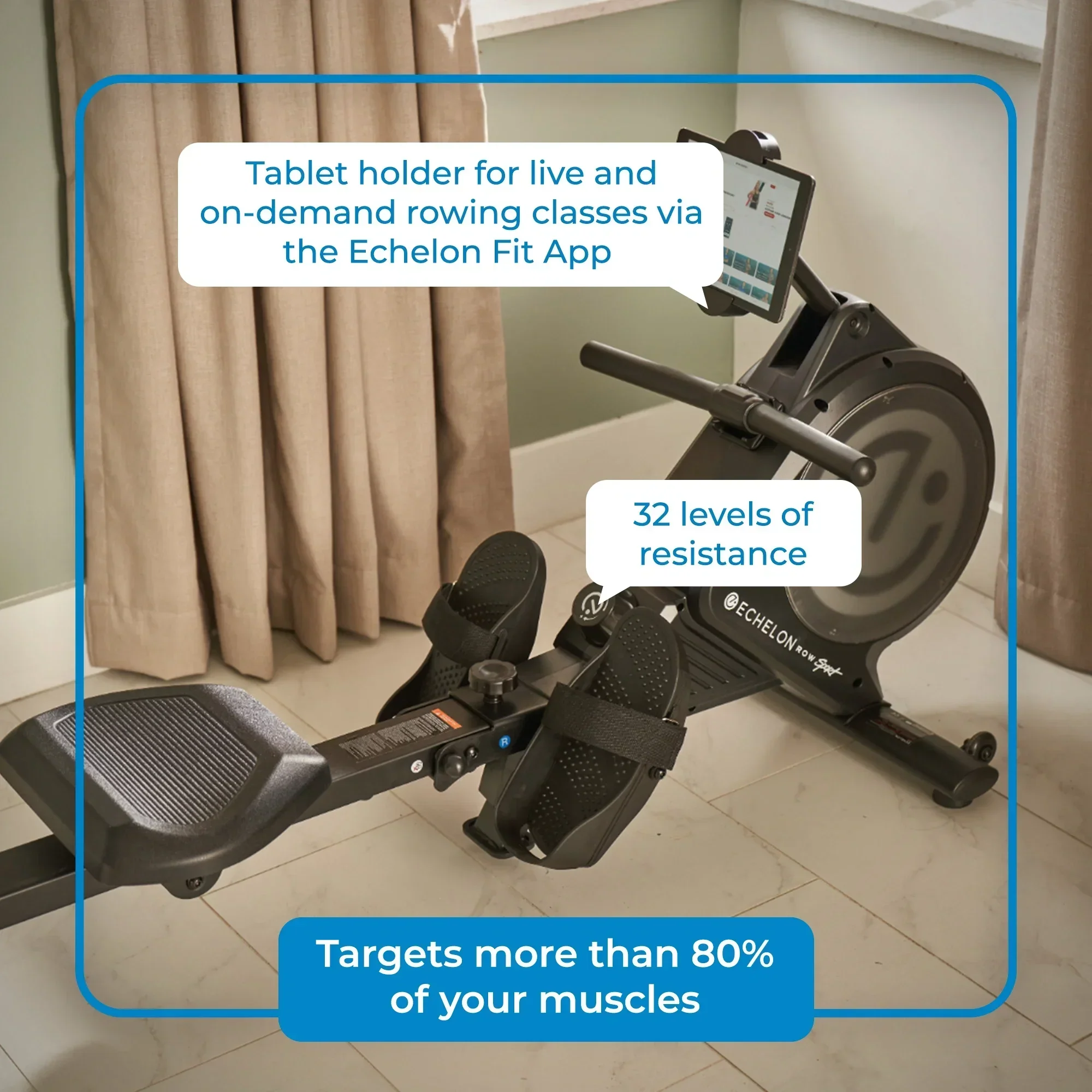 Echelon Exercise Rower With 32 Levels Of Magnetic Resistance - Sport - Image 3 Echelon Exercise Rower With 32 Levels Of Magnetic Resistance - Sport - Image 3