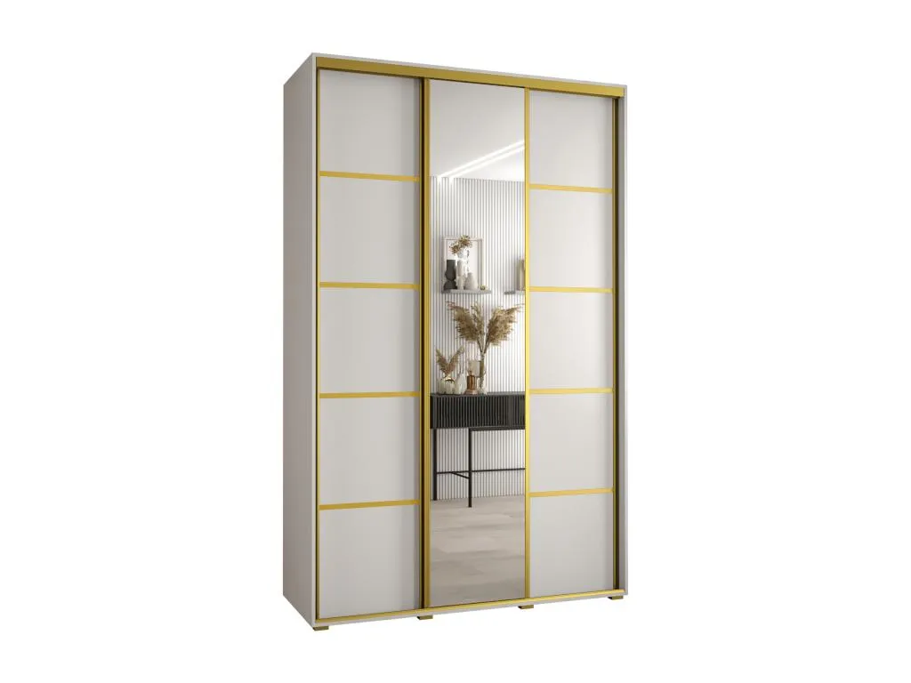 ARMARIO Francomuebleses 5 DE PUERTAS CORREDERAS 235.2/160/45 3 puertas (Blanco/Blanco/Oro)