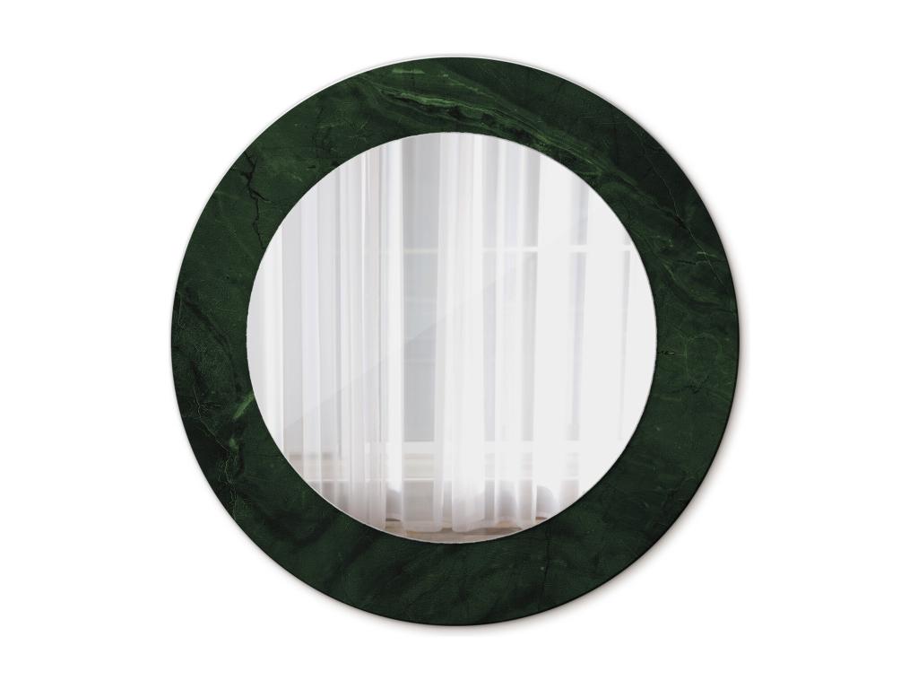 Espejo decorativo redondo - Mármol verde - 50 cm