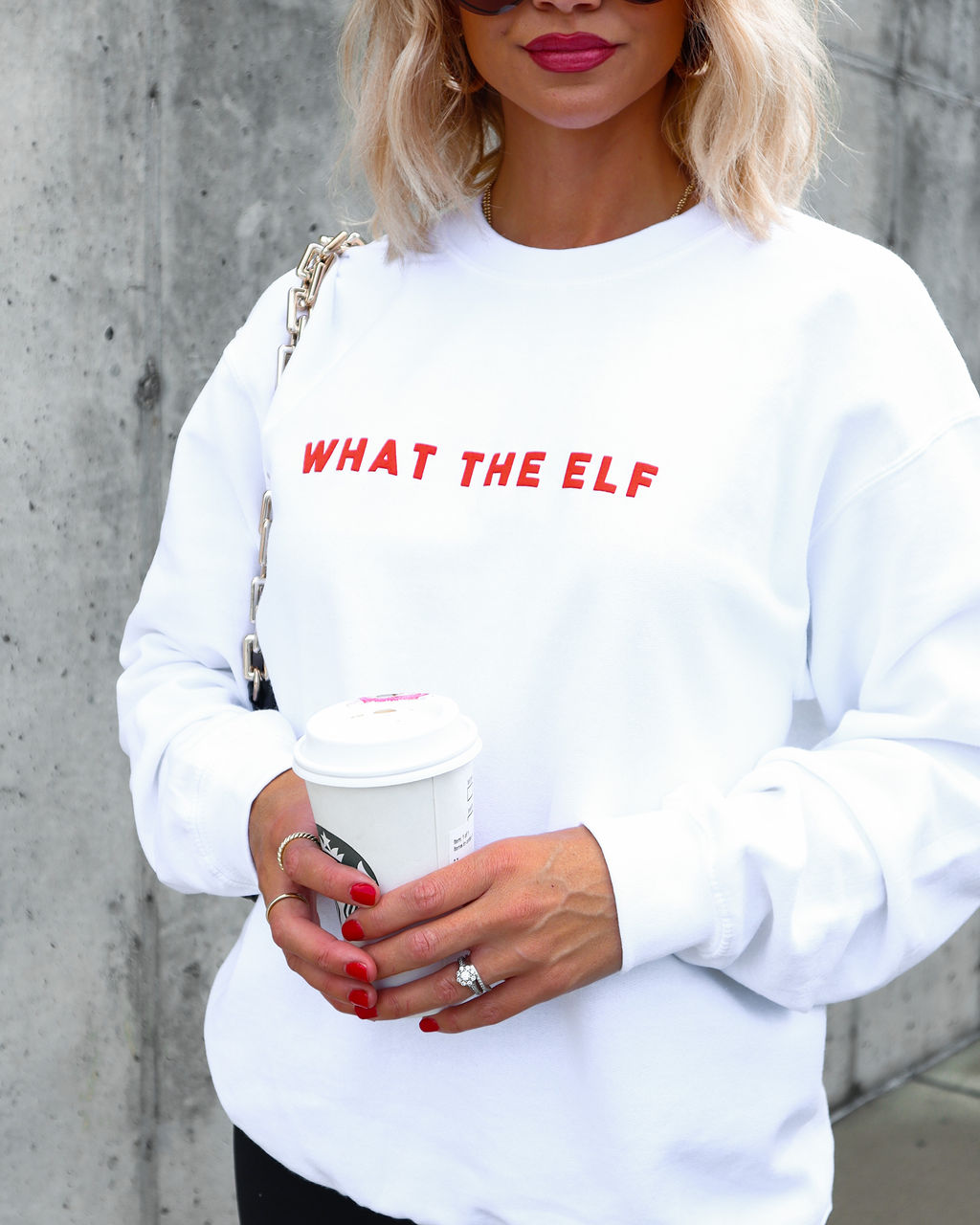 PREORDER - What The Elf Sweatshirt - White - Se7enfashion