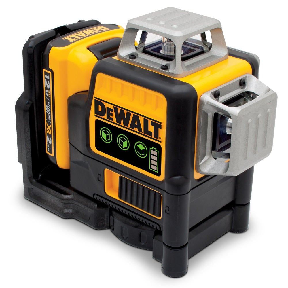 DEWALT 3 x 360° Multi-Line Laser Level Green Kit DCE089D1G-XE