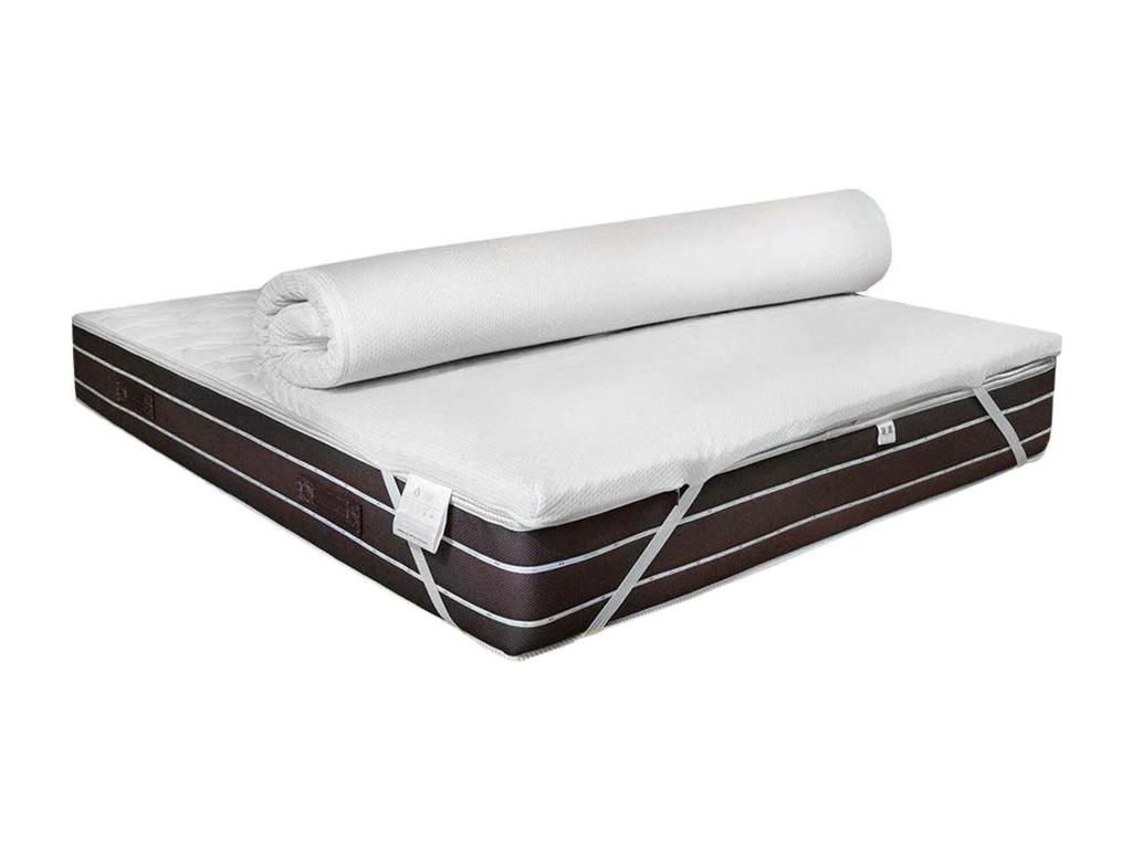 Toro doble topper, Sobre colchón para mejorar la postura, Topper viscoelástico, Topper hipoalergénico y transpirable, 100% Made in Italy, 140x200xh5 cm