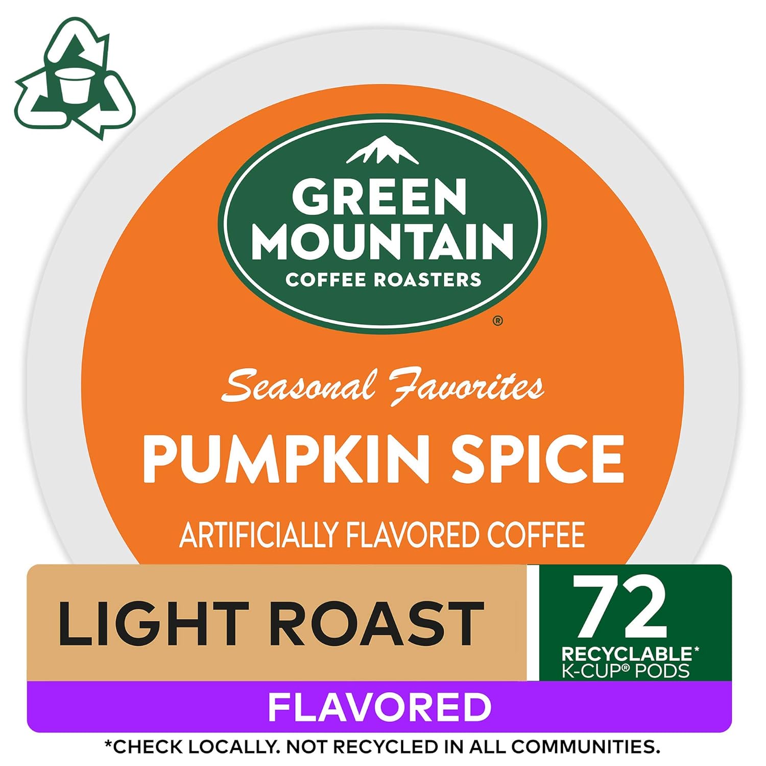 Green Mountain Coffee Roasters Seasonal Selections Pumpkin Spice. 72 Count