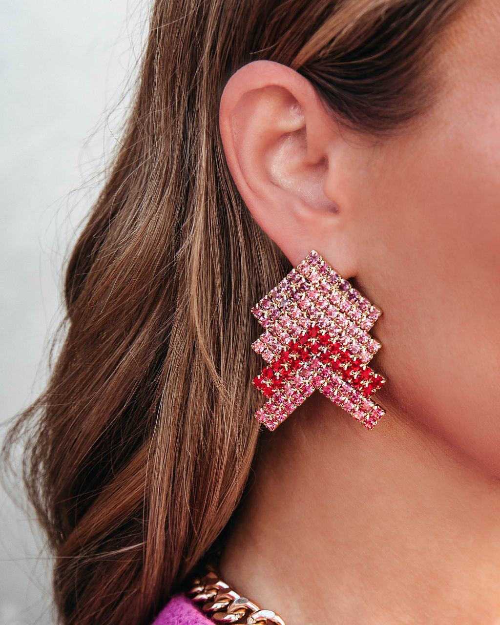 Chevron Drop Earrings - Multi - FINAL SALE - Se7enfashion
