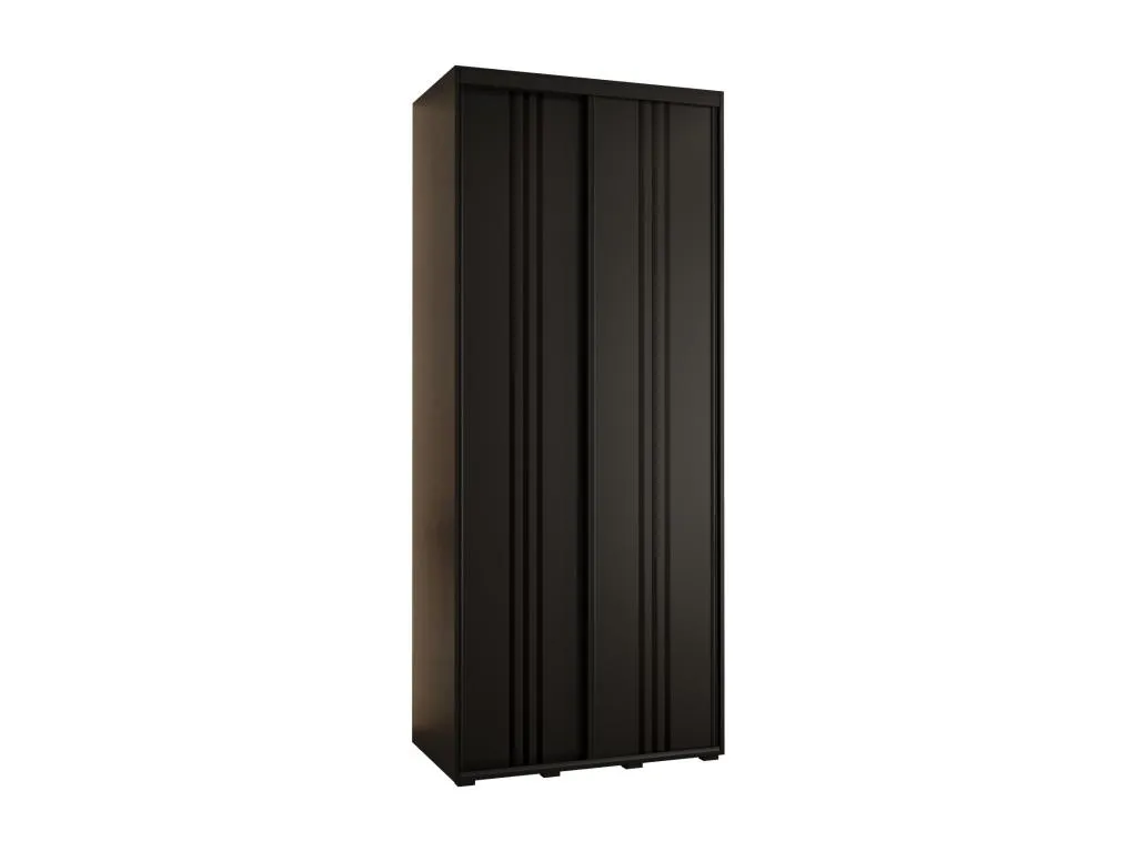 ARMARIO Mueblesclasic 6 DE PUERTAS CORREDERAS 235.2/110/60 2 puertas (Negro/Negro/Negro)